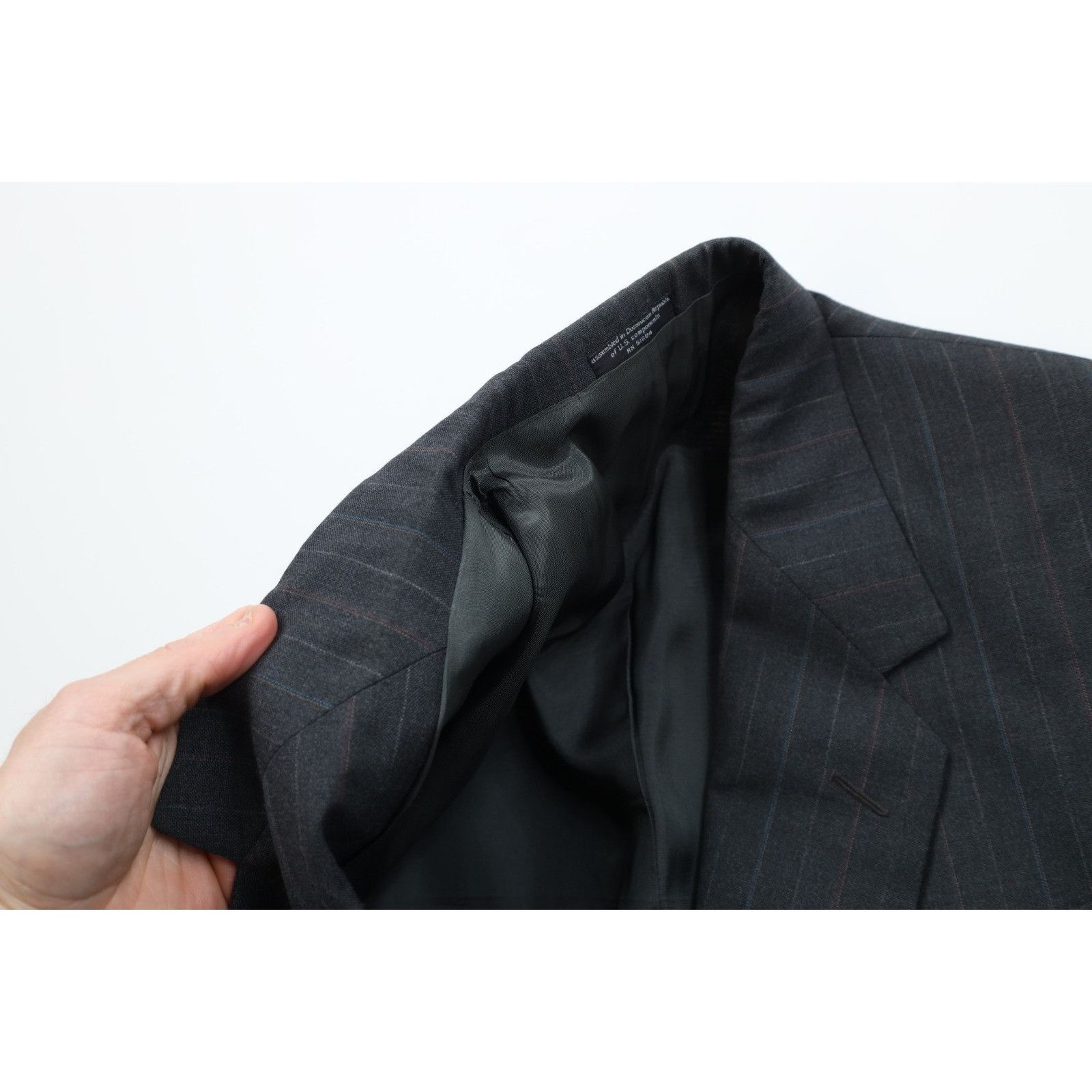 Vintage Vintage 70s Streetwear 2 Piece Worsted Wool Pinstriped Suit Size 42R - 6 Thumbnail