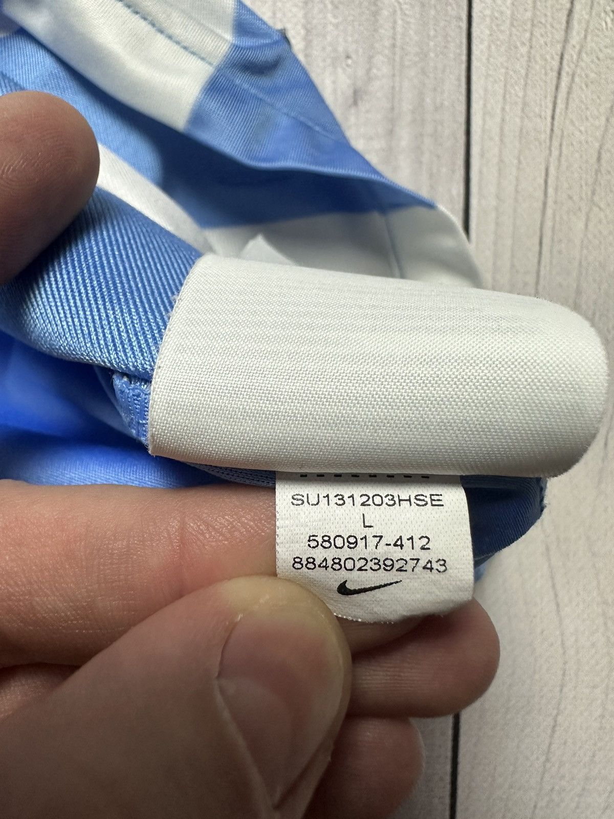 Nike × Vintage Vintage Nike Malaga soccer jersey size L striped 3 Weligton Size US L / EU 52-54 / 3 - 11 Thumbnail