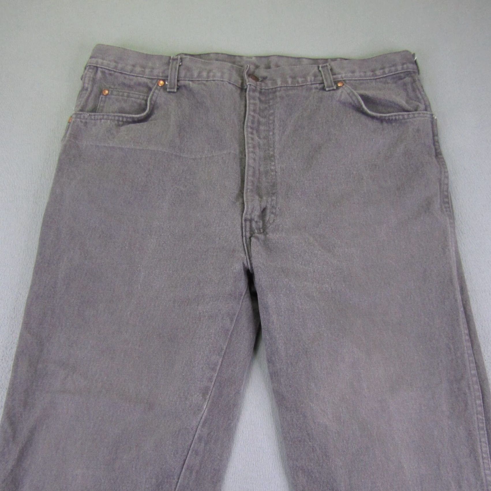 Levi's VINTAGE Levis Jeans Men 42 Hemmed Gray Denim 557 Cowboys Western Rodeo Mens Size US 39 - 2 Thumbnail