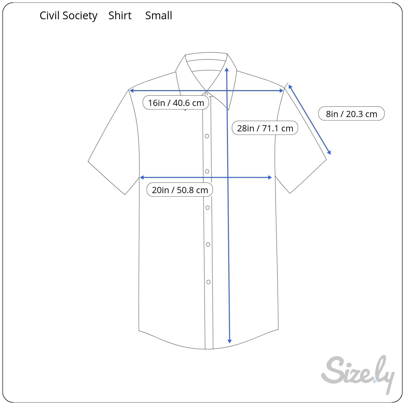 Civil Society Civil Society Mens Short Sleeve Button Shirt Small Blue NEW Size US S / EU 44-46 / 1 - 5 Thumbnail