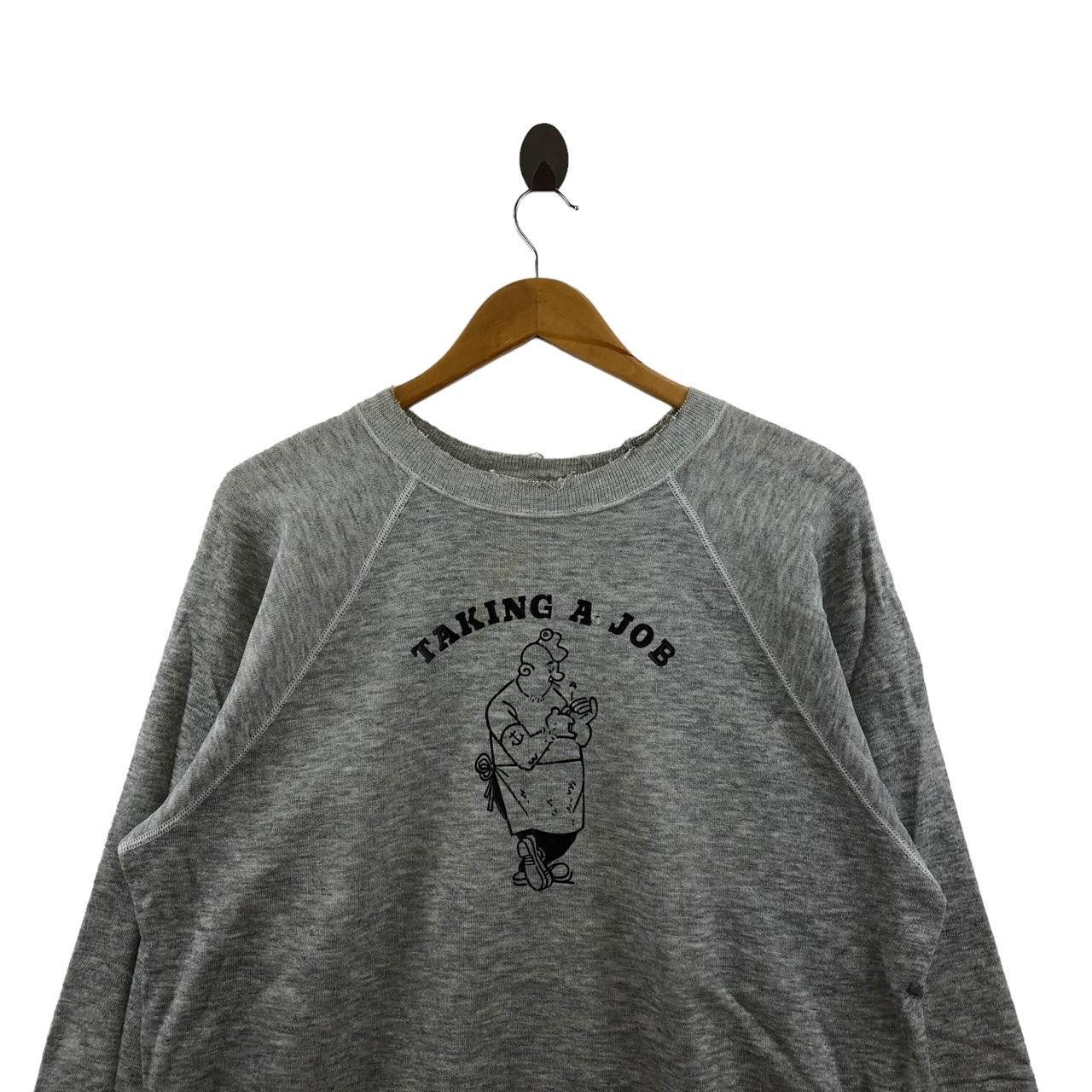 Vintage Vintage 70’ TAKING A JOB Chief Butcher Comic Sweatshirt Size US L / EU 52-54 / 3 - 3 Thumbnail