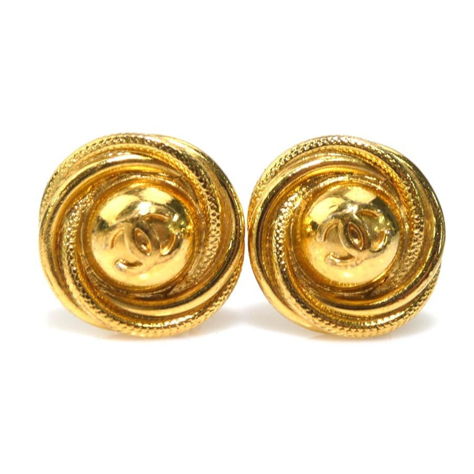 Chanel CHANEL Coco Mark Metal Gold Earrings for Women e60767g Size ONE SIZE - 1 Thumbnail