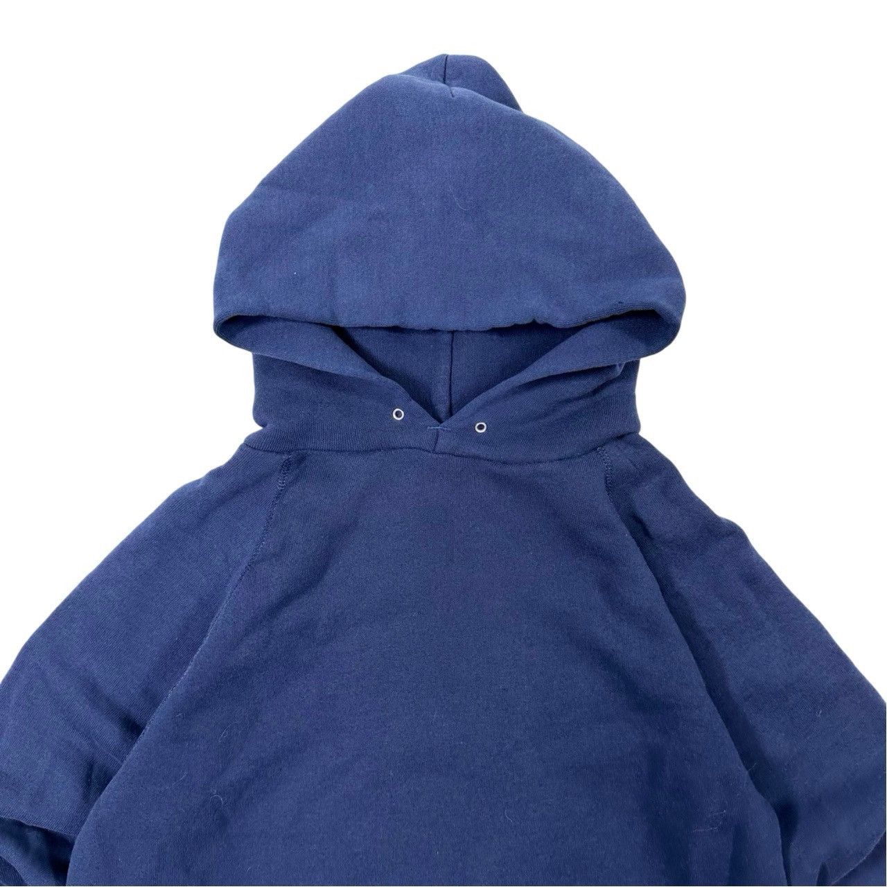 Vintage Vintage 1980s Heavy Dark Blue Blank Hoodie Sweater Size US M / EU 48-50 / 2 - 2 Thumbnail