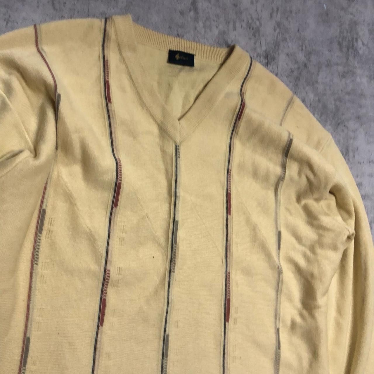 Other Cream vintage 90s striped sweater knitwear Size US L / EU 52-54 / 3 - 2 Thumbnail