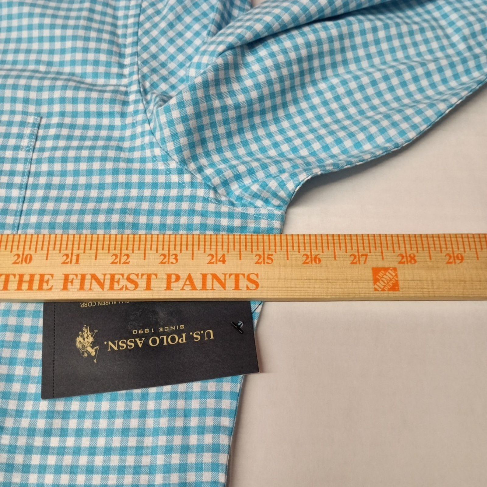 U.S. Polo Assn. U.S. Polo Assn. Woven Shirt Men's XL Blue White Checkered Size US XL / EU 56 / 4 - 5 Thumbnail
