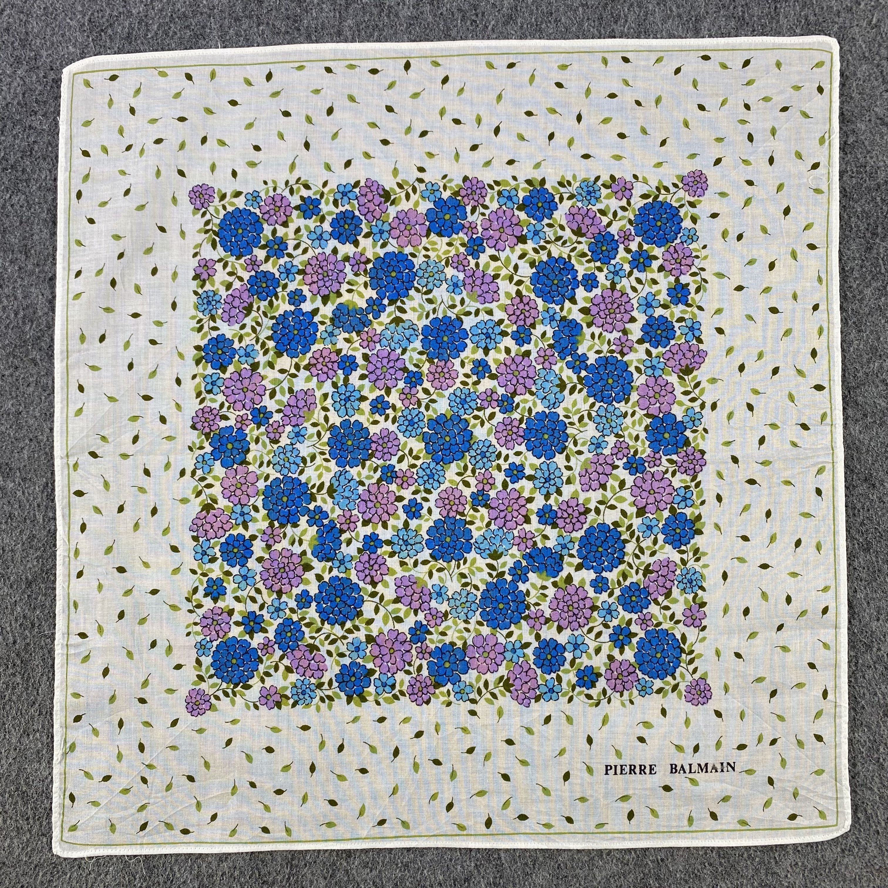 Pierre Balmain × Vintage Pierre Balmain Handkerchief/Neckerchief/Bandana HC765 Size ONE SIZE - 1 Thumbnail