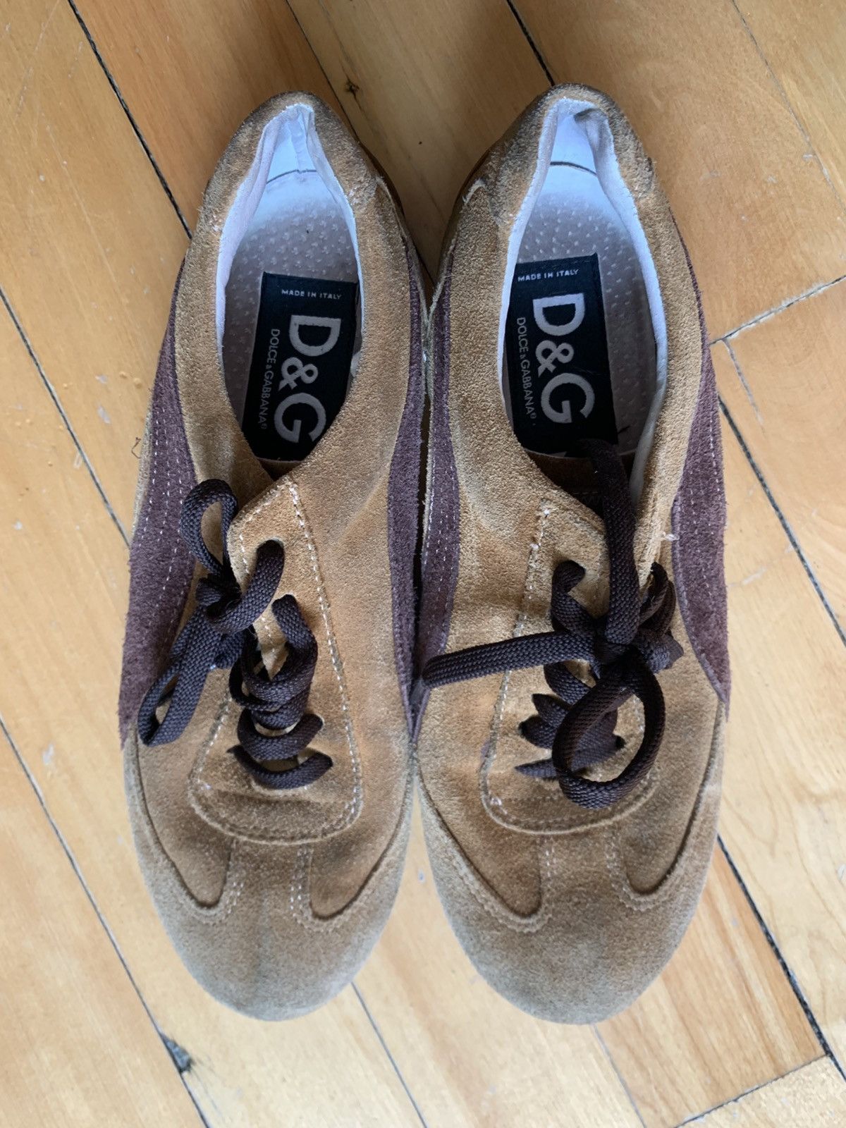 Dolce & Gabbana Dolce & Gabbana calf leather suede low top sneakers Size US 7.5 / IT 37.5 - 1 Thumbnail