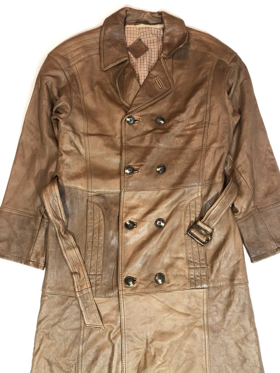 Vintage Vintage Coat Leather Jacket Vintage Brown Size US S / EU 44-46 / 1 - 1 Thumbnail
