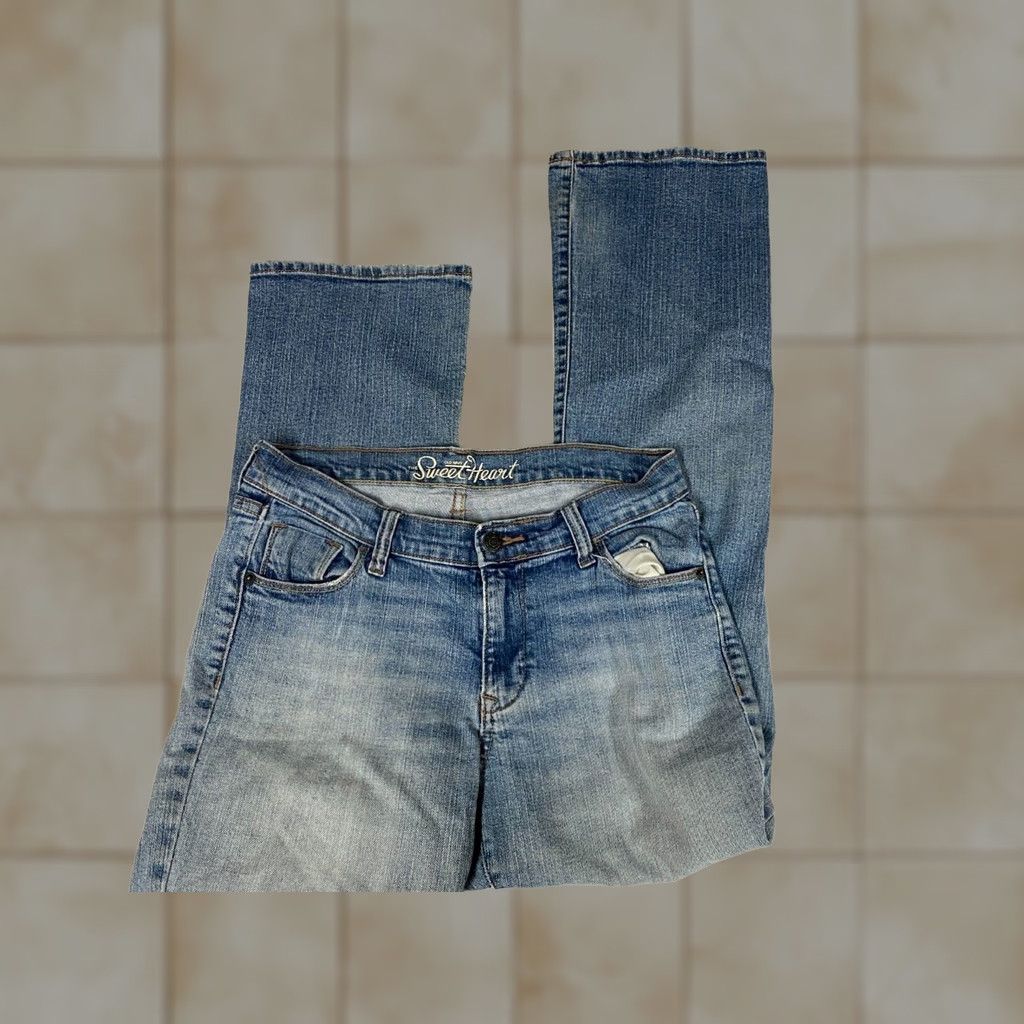 Old Navy Old Navy Jeans Women 28 Blue Denim Straight Regular 28in Inseam Pockets Zipper Stretch Vintage No Size 28" / US 6 / IT 42 - 1 Thumbnail