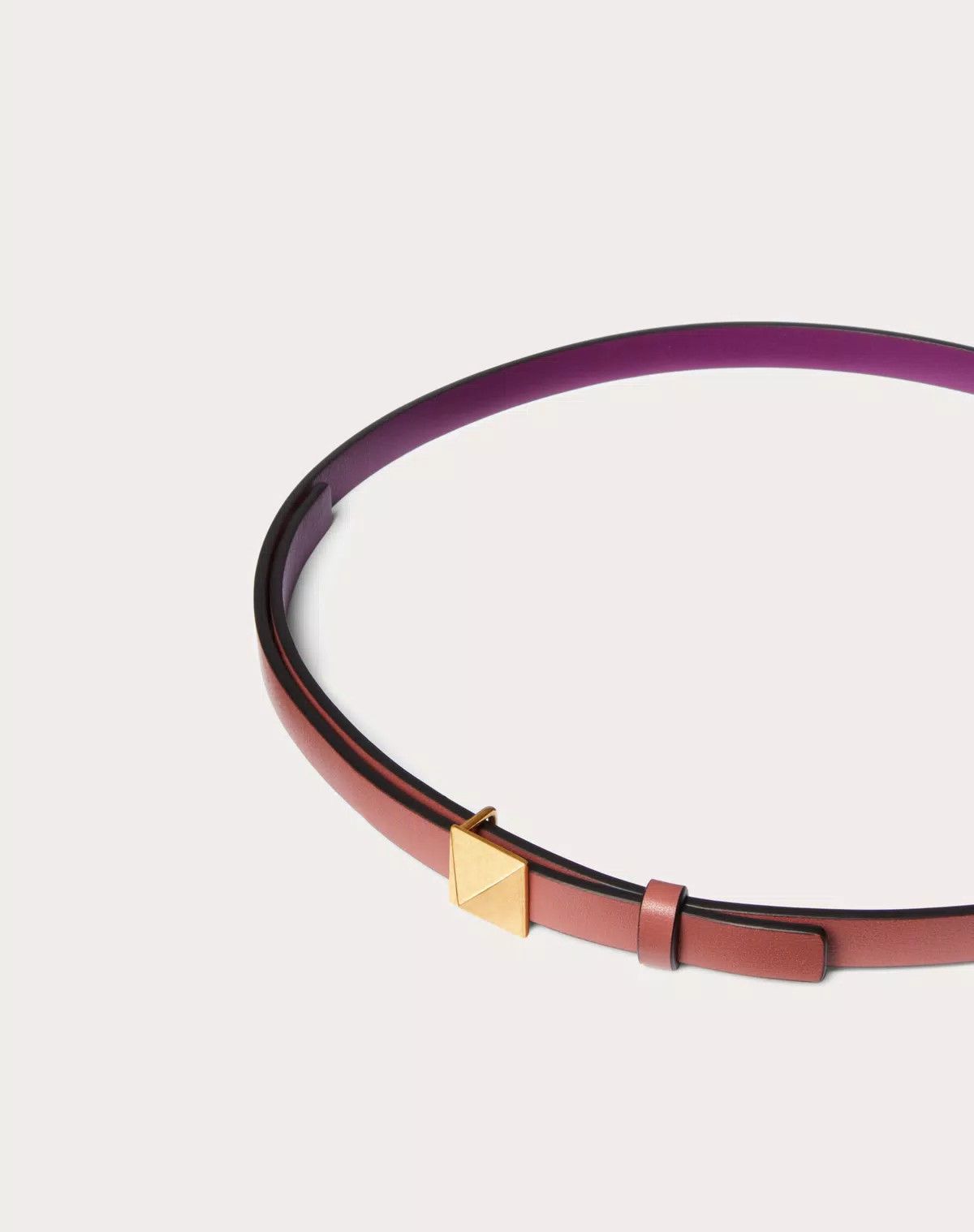 Valentino o1s1wg111125 Size:90 / Reversible One Stud Belt in Pink Size ONE SIZE - 4 Thumbnail