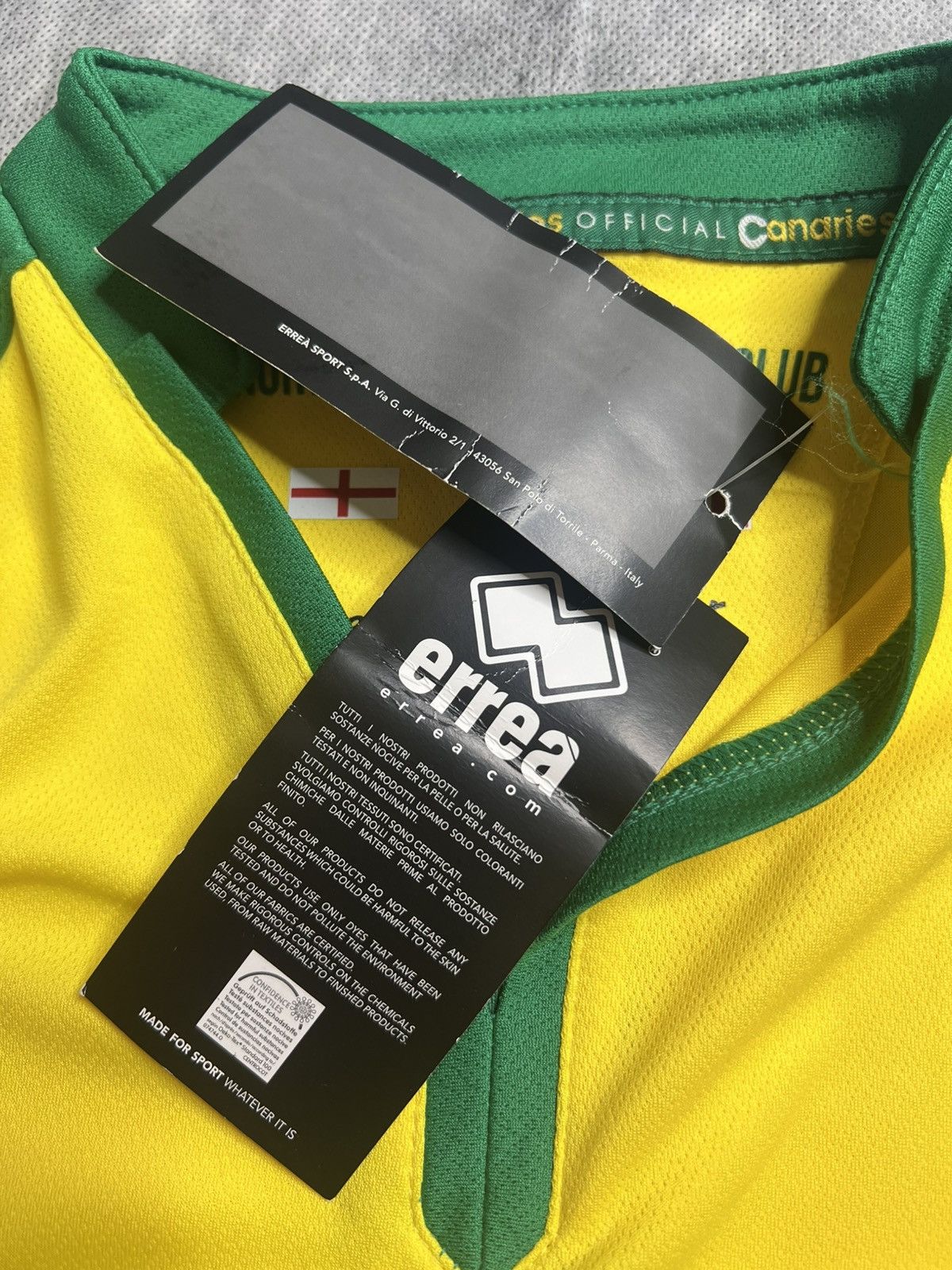 Errea Norwich City Football Shirt Errea XXL Home Kit Jersey 2016 Size US XXL / EU 58 / 5 - 20 Thumbnail