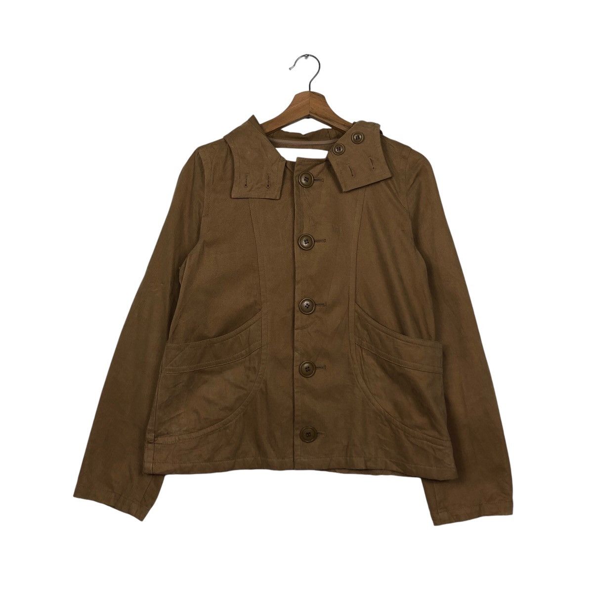 Issey Miyake 📌Vintage Cropped Biker Jacket Sunaokuwahara Duck Canvas Size US M / EU 48-50 / 2 - 2 Thumbnail
