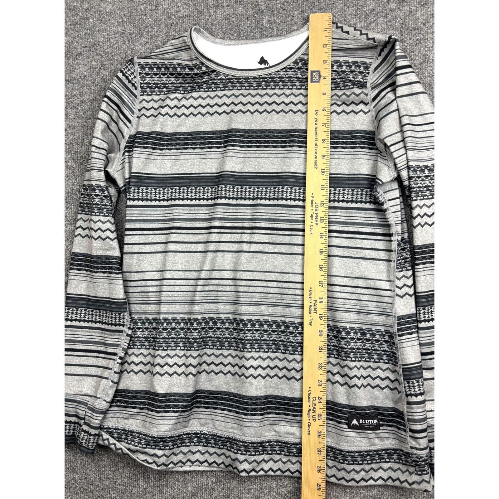 Burton Burton Shirt Womens XL Gray Striped DRYRIDE Base Layer Ski Top Long Sleeve Crew Neck Size XL / US 12-14 / IT 48-50 - 3 Thumbnail