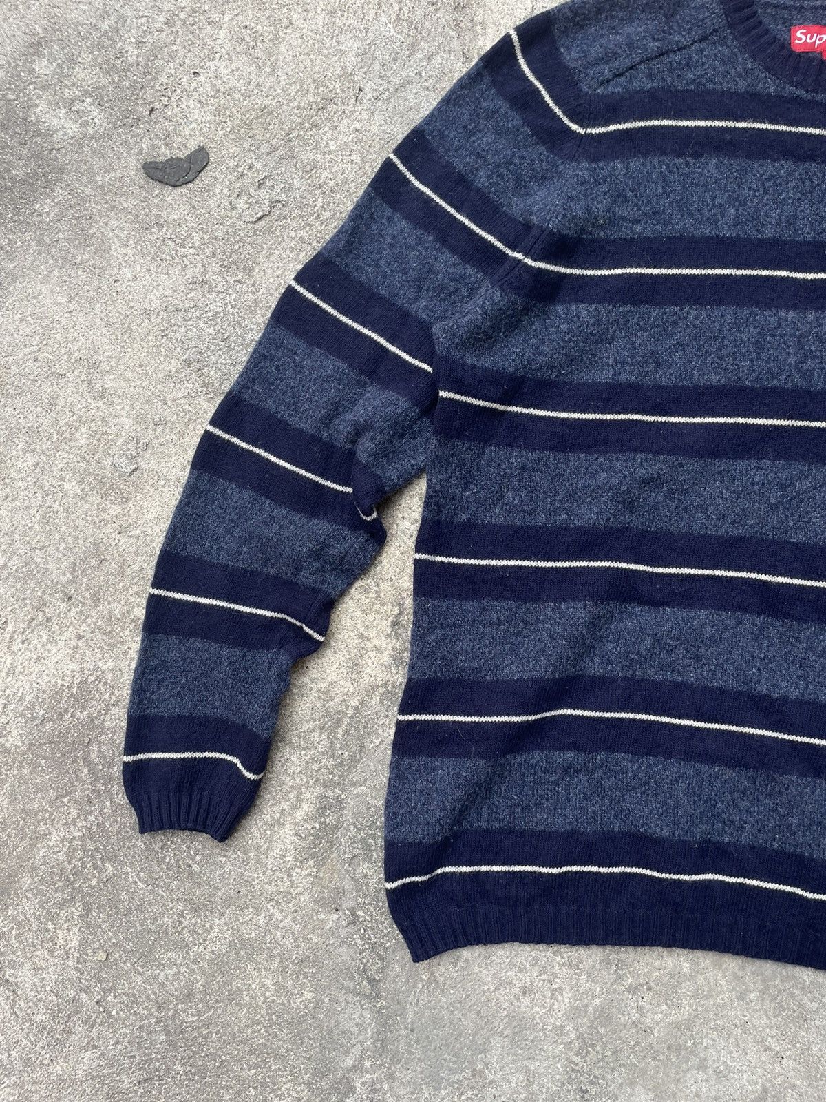Supreme Supreme Blue Stripe Sweater Size US L / EU 52-54 / 3 - 3 Thumbnail