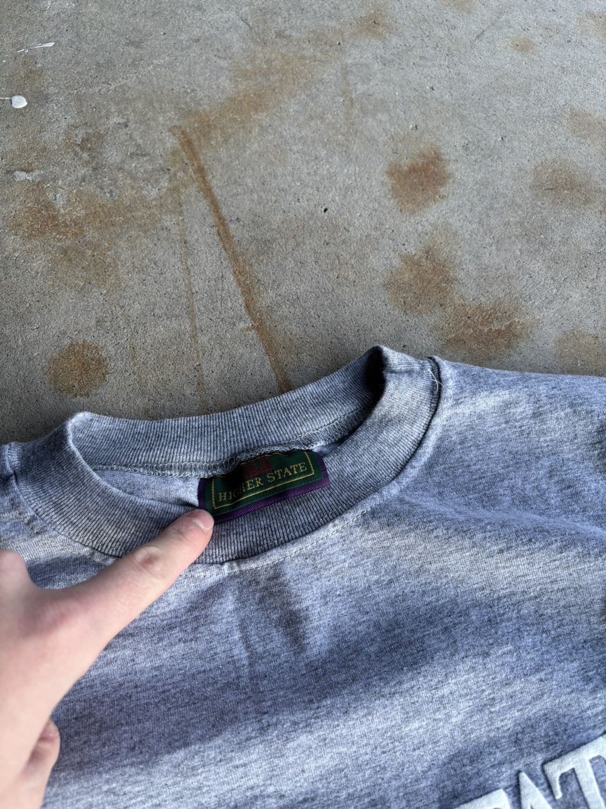 Other Vintage 90s Higher State Athletics Boxy Heather Grey Tee Size US XL / EU 56 / 4 - 4 Thumbnail