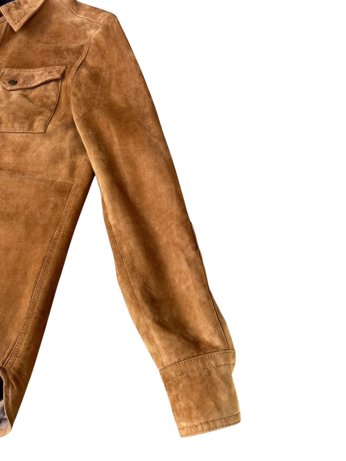 Leather United Arrows Goatskin Suede Leather Western Shirt Size US S / EU 44-46 / 1 - 10 Thumbnail