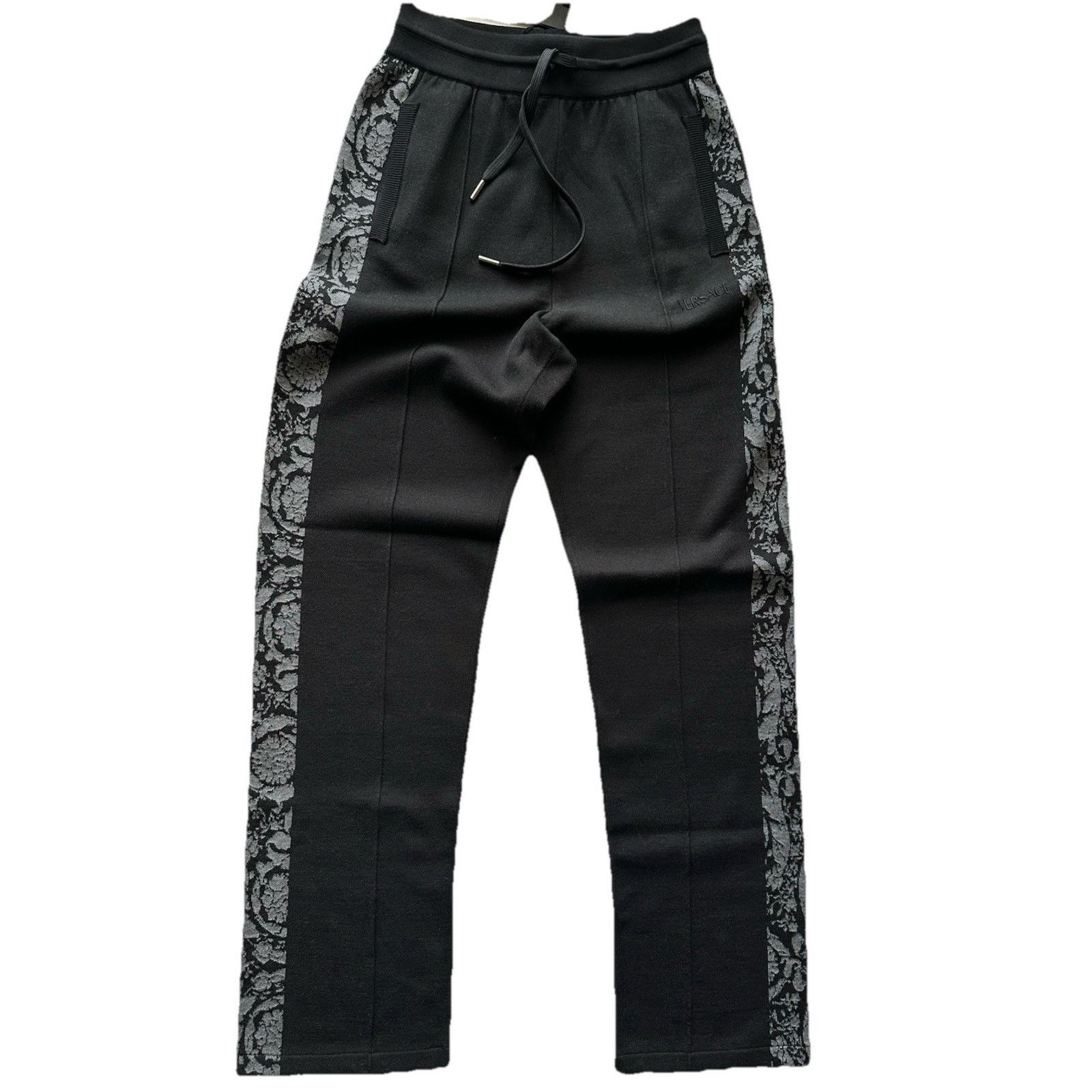 Versace Versace Knit Barocco Jacquard Black Pants L (50) 1013253 Size US 32 / EU 48 - 7 Thumbnail