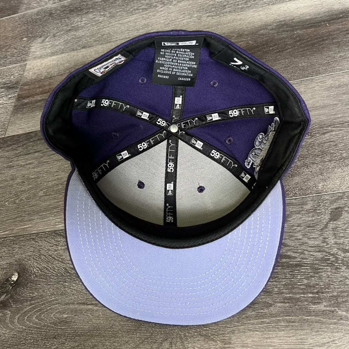 MLB Vintage Atlanta Braves 30th Anniversary Purple Fitted Hat Size ONE SIZE - 7 Thumbnail