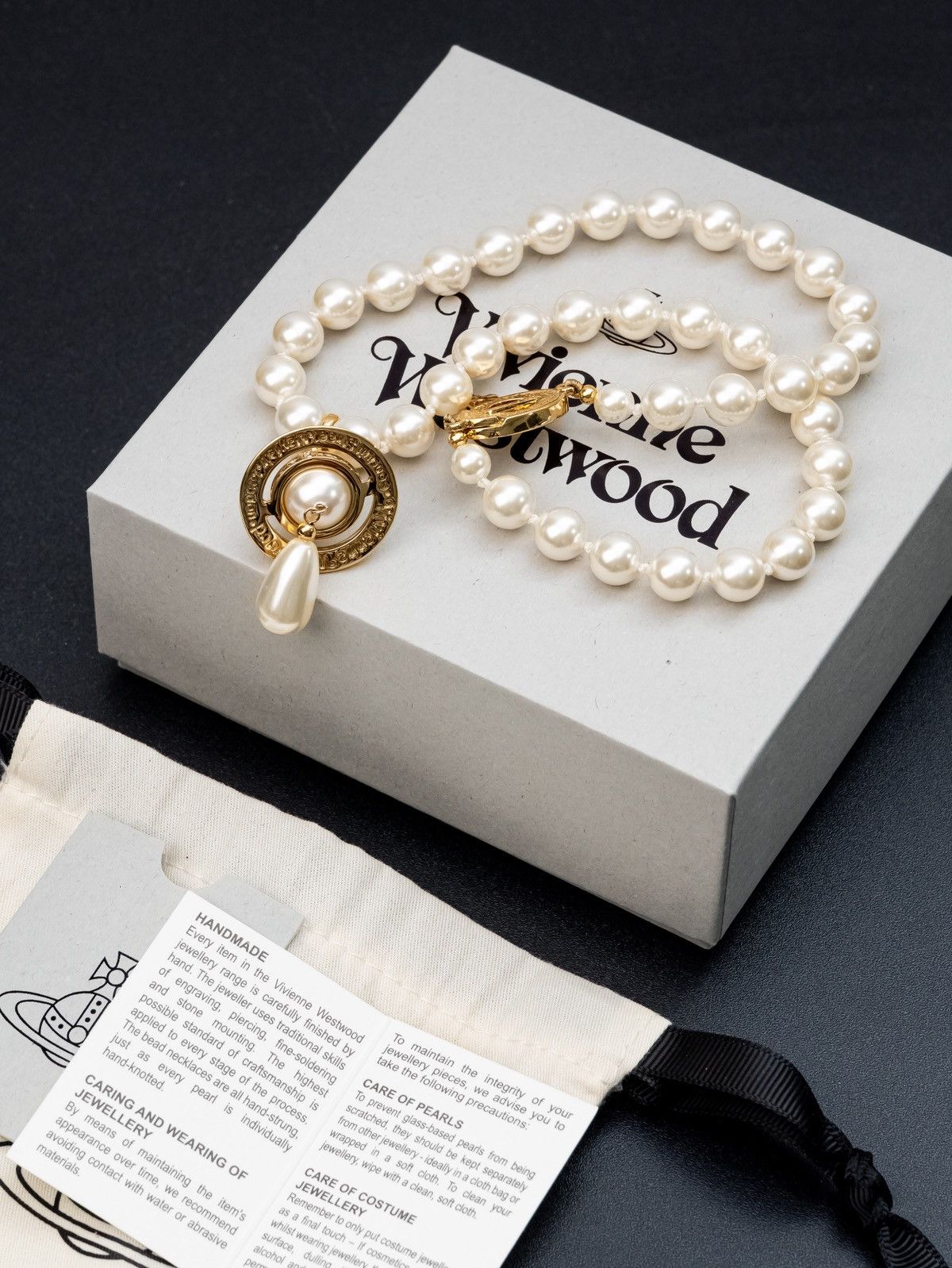 Vivienne Westwood Vivienne Westwood One Row Pearl Drop Choker