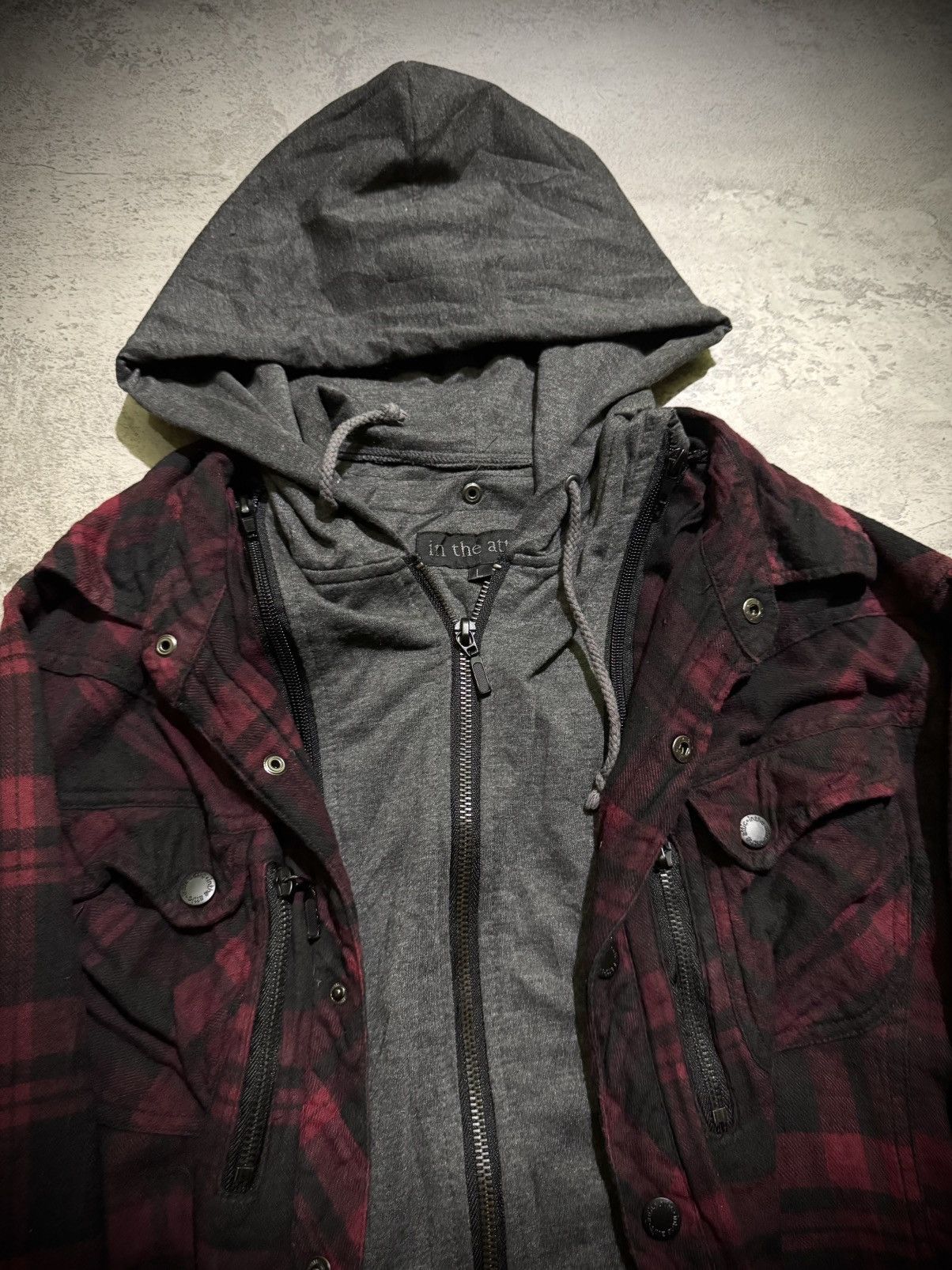 In The Attic IN THE ATTIC DOUBLE LAYER IFSIXWASNINE FLANNEL HOODED Size US L / EU 52-54 / 3 - 4 Thumbnail