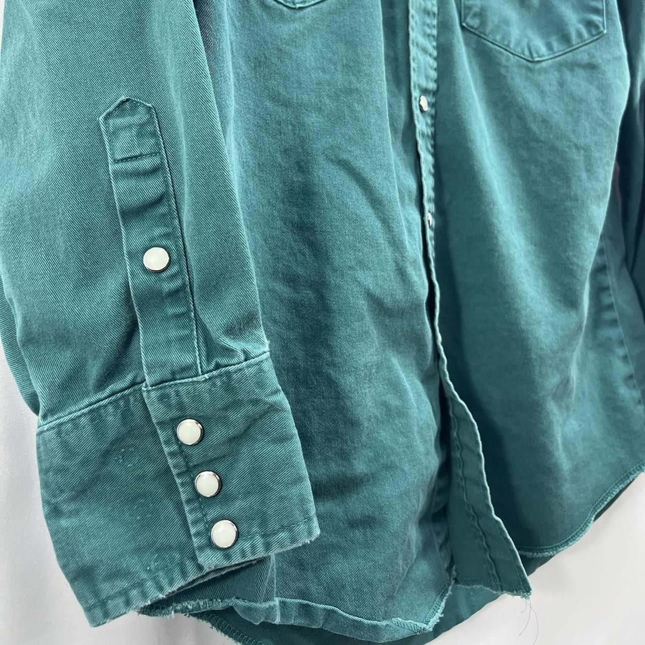 Wrangler Wrangler Men's Green and Blue Shirt Size US L / EU 52-54 / 3 - 2 Thumbnail