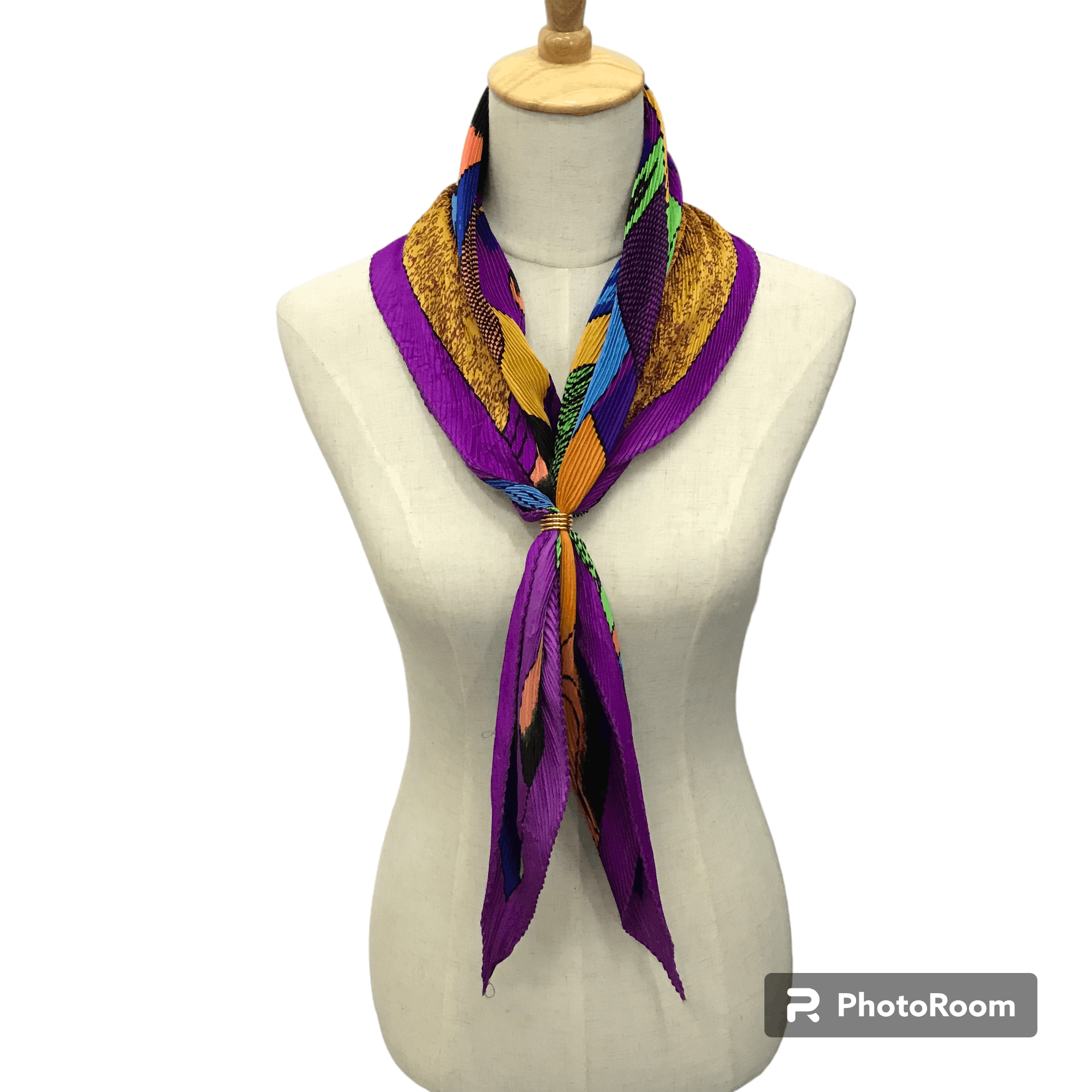 Vintage Picasso Pleats Scarf M175 Size ONE SIZE - 2 Thumbnail