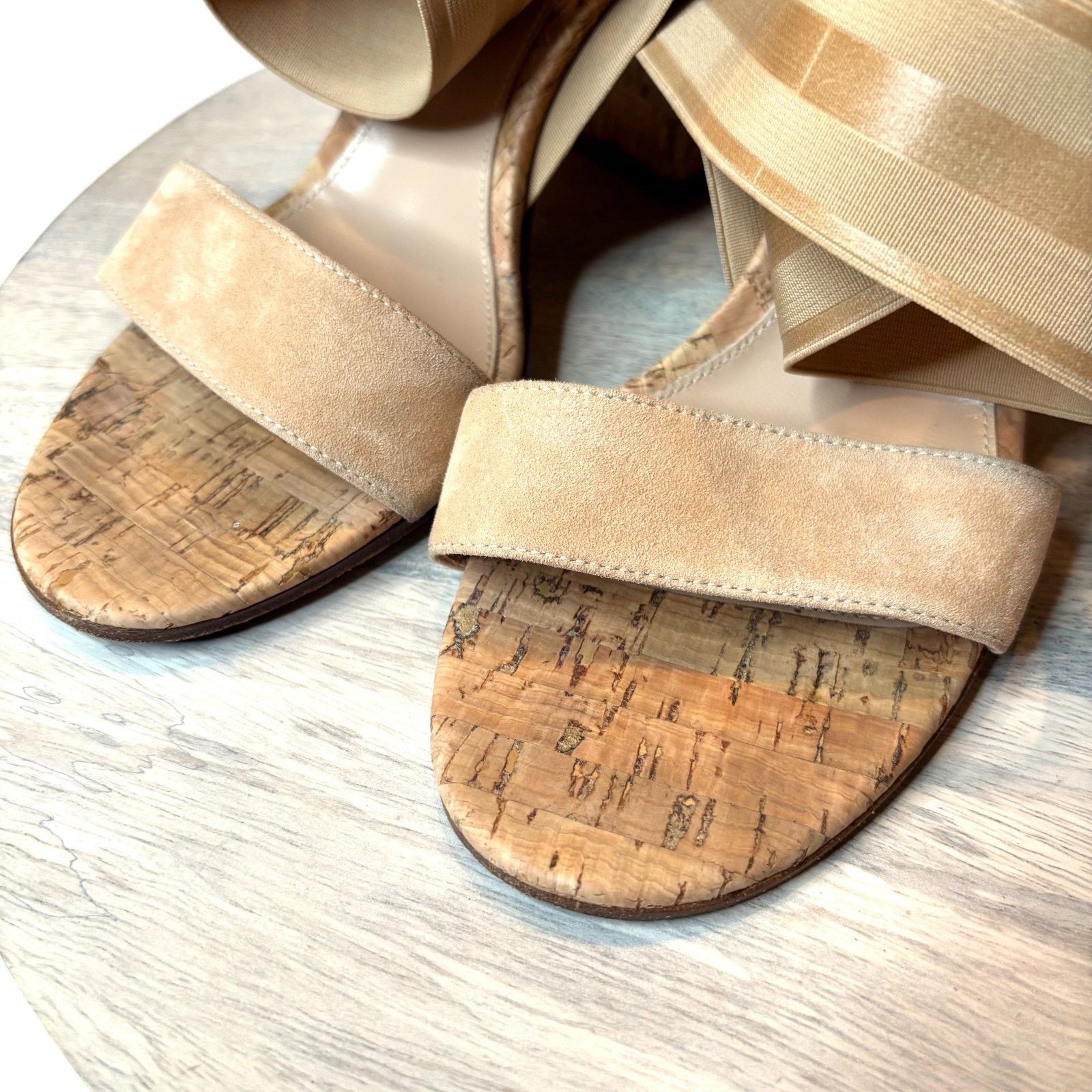 Gianvito Rossi Gianvito Rossi Suede Cork Sandals Strap Beige 38.5 US 8.5 Size US 8.5 / IT 38.5 - 12 Thumbnail