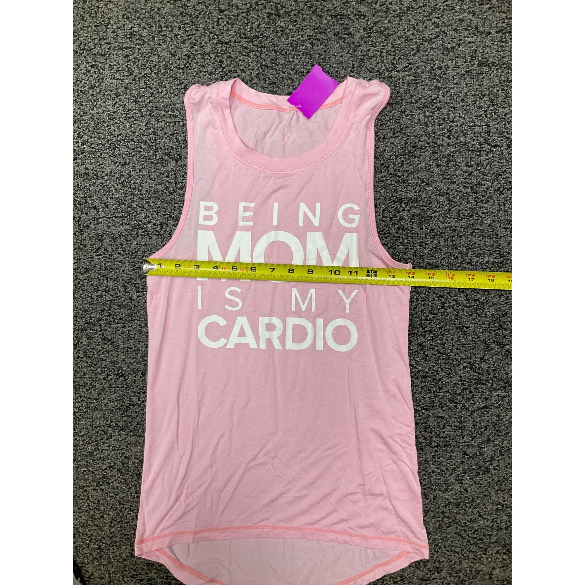 Other Being Mom Is My Cardio Pink Small Sleeveless Tank Top Women' Size S / US 4 / IT 40 - 4 Thumbnail