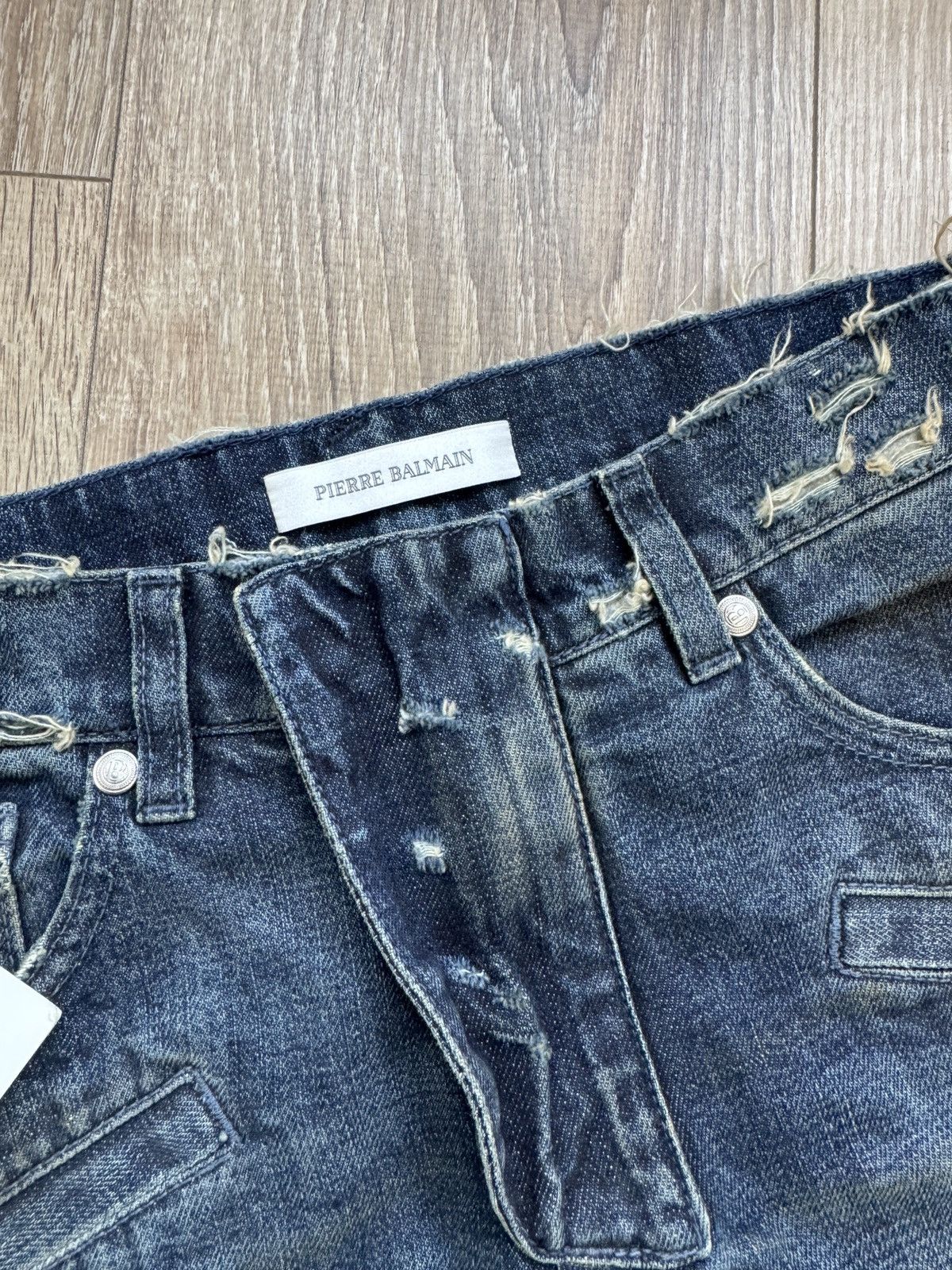 Pierre Balmain Pierre Balmain Distressed Biker Jeans Size US 26 / EU 42 - 7 Thumbnail