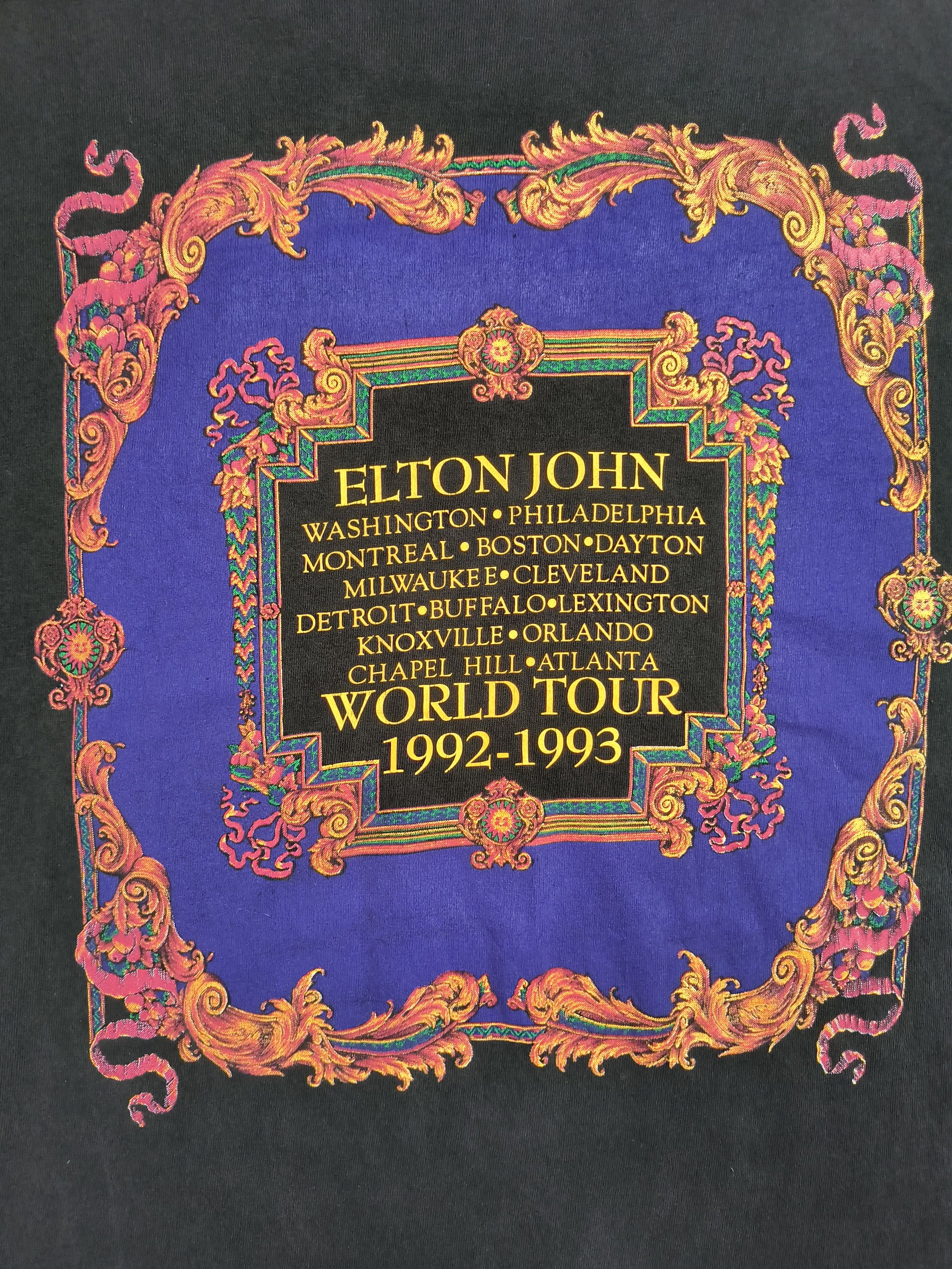 Other Vintage distressed Elton John Tour 92-93 Gianni Versace tee Size US L / EU 52-54 / 3 - 6 Thumbnail
