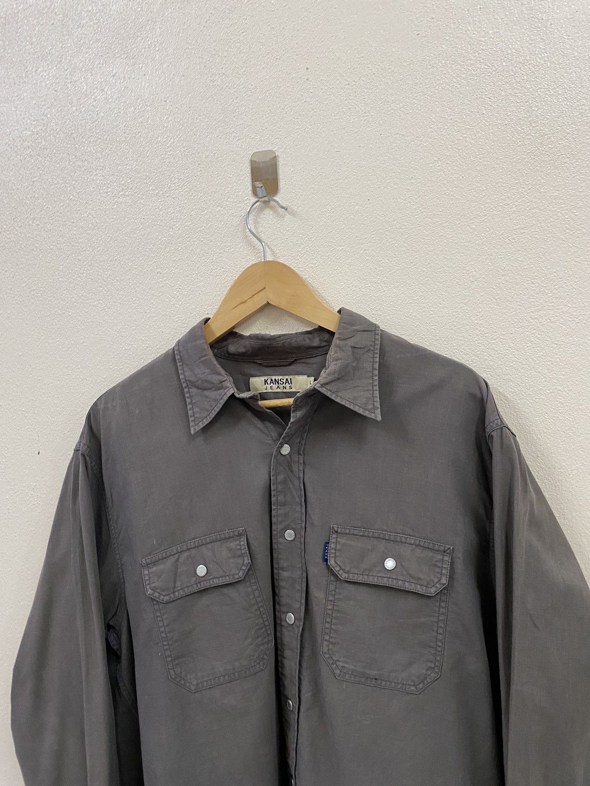 Kansai Yamamoto Vtg Kansai Jeans By Kansa Yamamoto Shirt Button Up Size US L / EU 52-54 / 3 - 2 Thumbnail