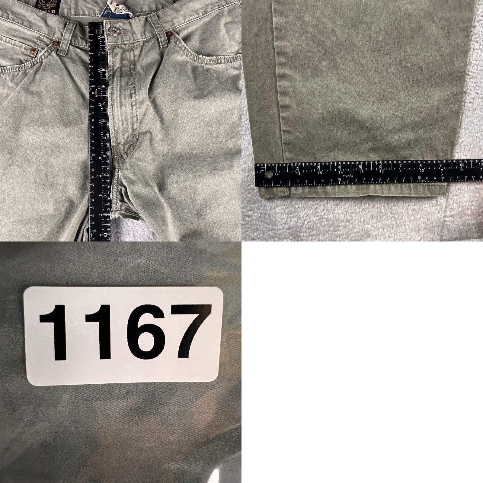 Lucky Brand Lucky Brand Chino Pants Mens 33R Olive Wide Leg Skater Military Y2K Era 7181J80 Size US 33 - 8 Thumbnail