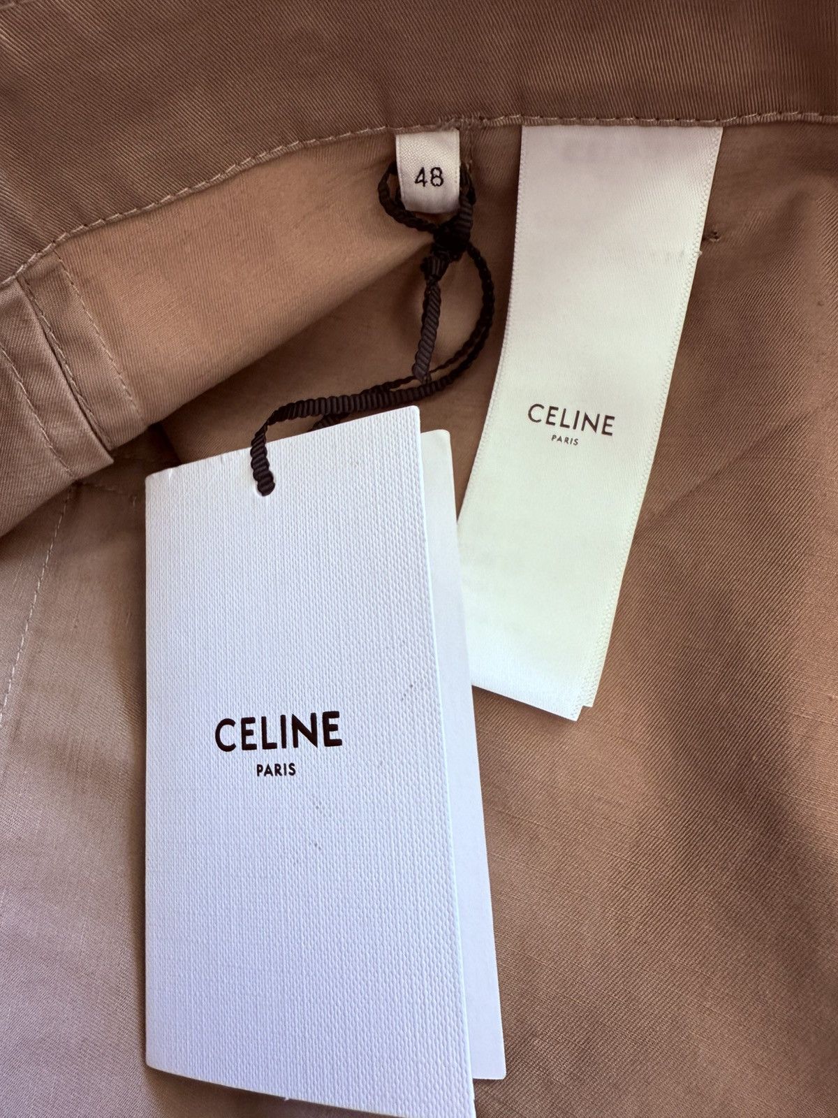 Celine × Hedi Slimane Celine khaki cargo shorts with Celine logo strap 48 Hedi Size US 32 / EU 48 - 21 Thumbnail