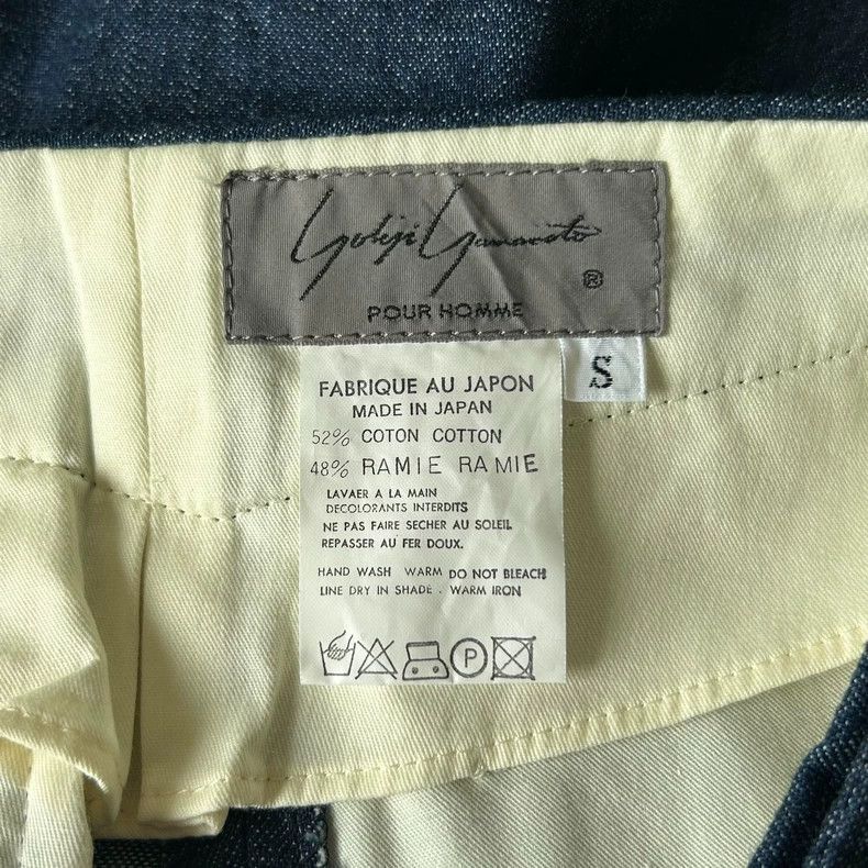 Yohji Yamamoto Yohji Yamamoto Yohji Yamamoto Blue Linen Blend Pants Size US 27 - 6 Thumbnail