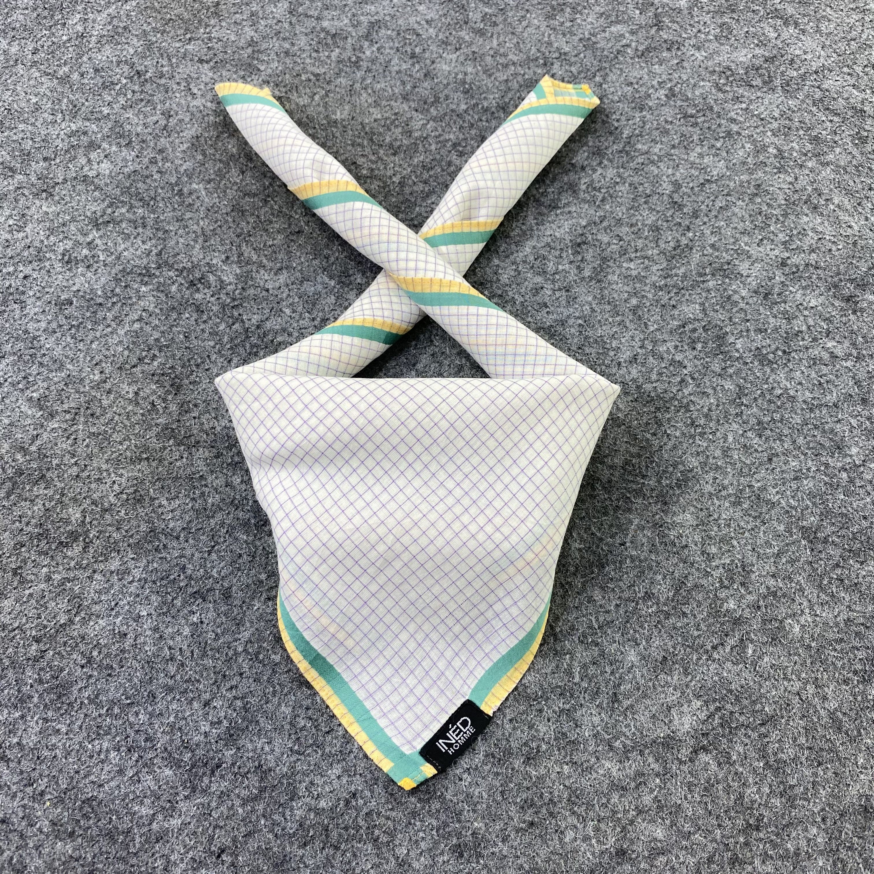 Japanese Brand Ined Homme Handkerchief Neckerchief Bandana-B1893 Size ONE SIZE - 2 Thumbnail
