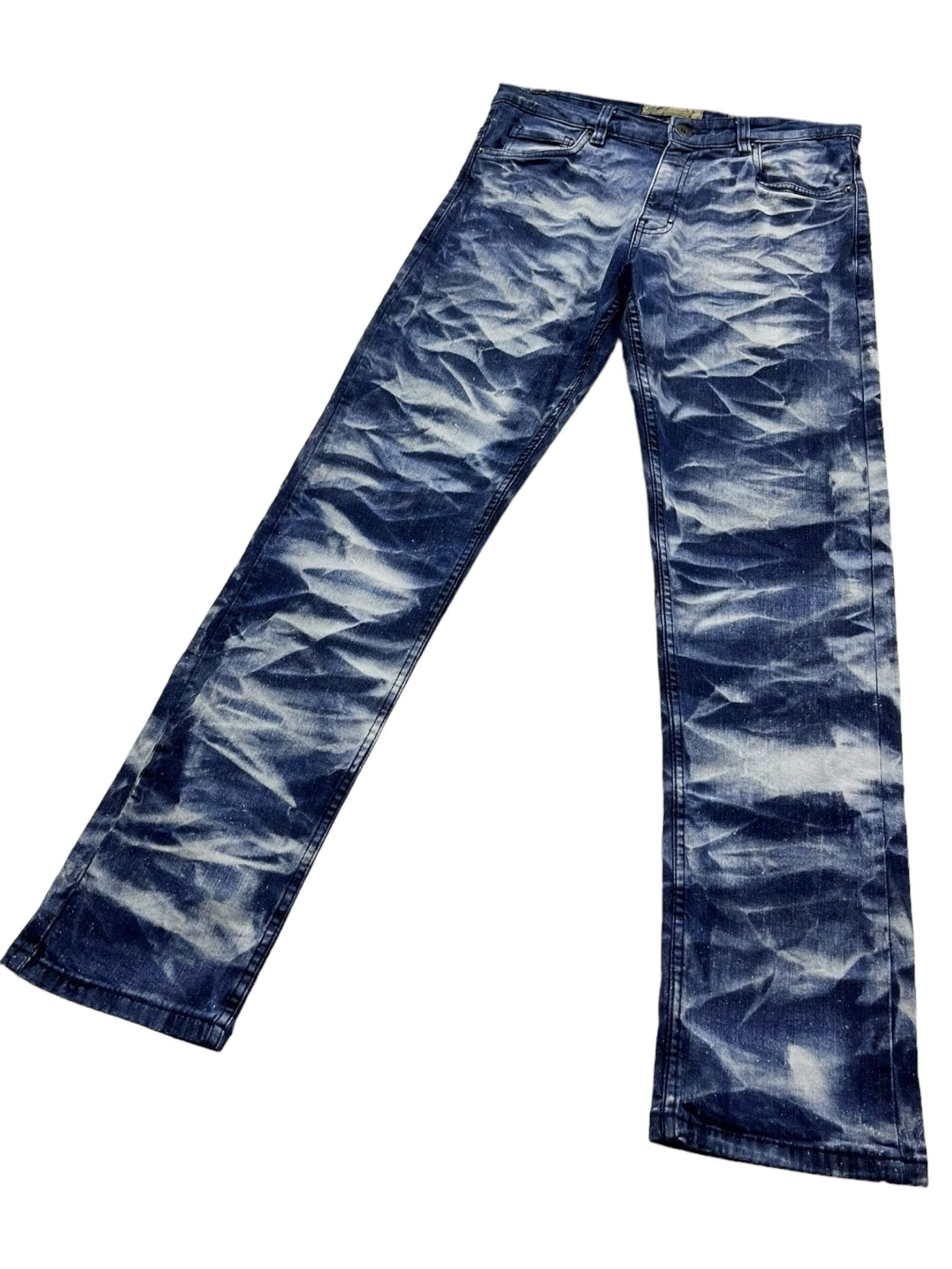 Le Grande Bleu (L.G.B.) × Studio D'Artisan BEST OFFER🔥EVOLUTION DENIM ARTISAN Abstract Acid Wash Denim Size 30" / US 8 / IT 44 - 6 Thumbnail