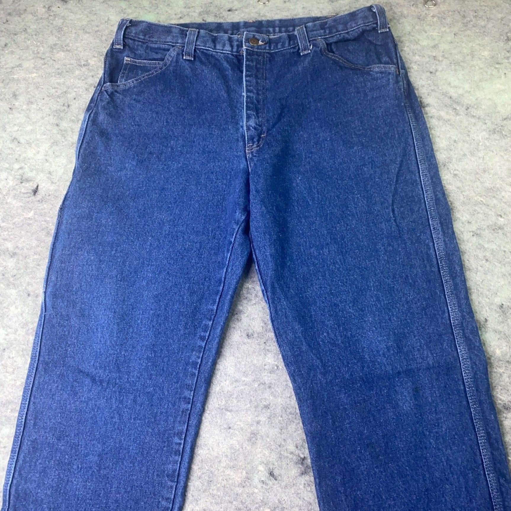 Vintage Workrite FR Jeans Men 38x31 Blue Flame Resistant Denim ARC Category 2 NFPA 2112 Regular Fit Size US 38 / EU 54 - 2 Thumbnail