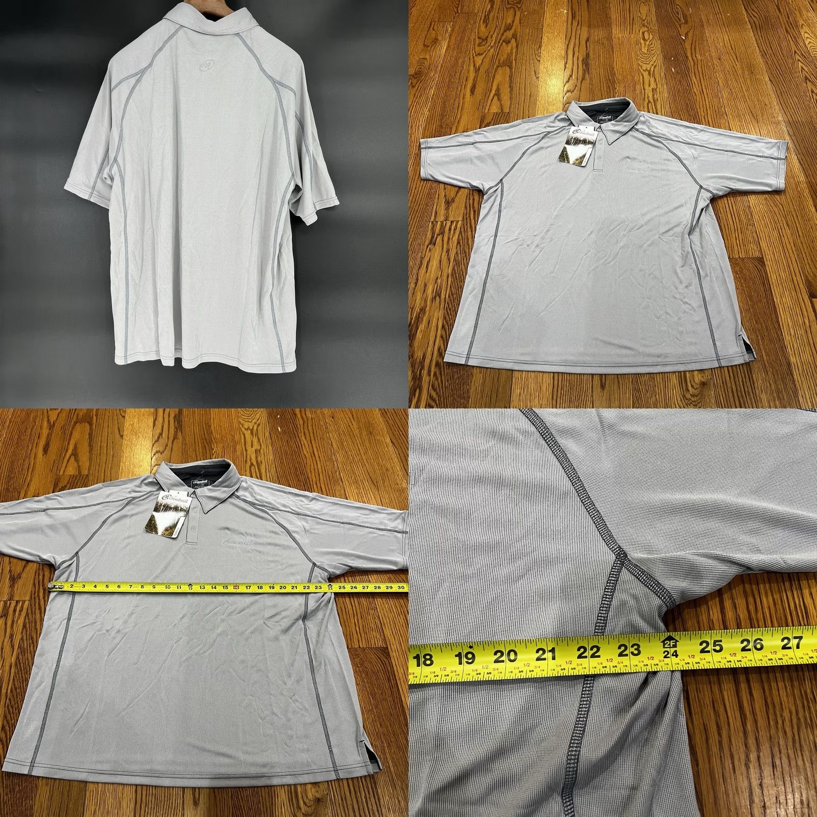 Vintage NWT Cloudveil Cadence Clutch Polo Mens Size XL Gray Shirt Size US XL / EU 56 / 4 - 8 Thumbnail