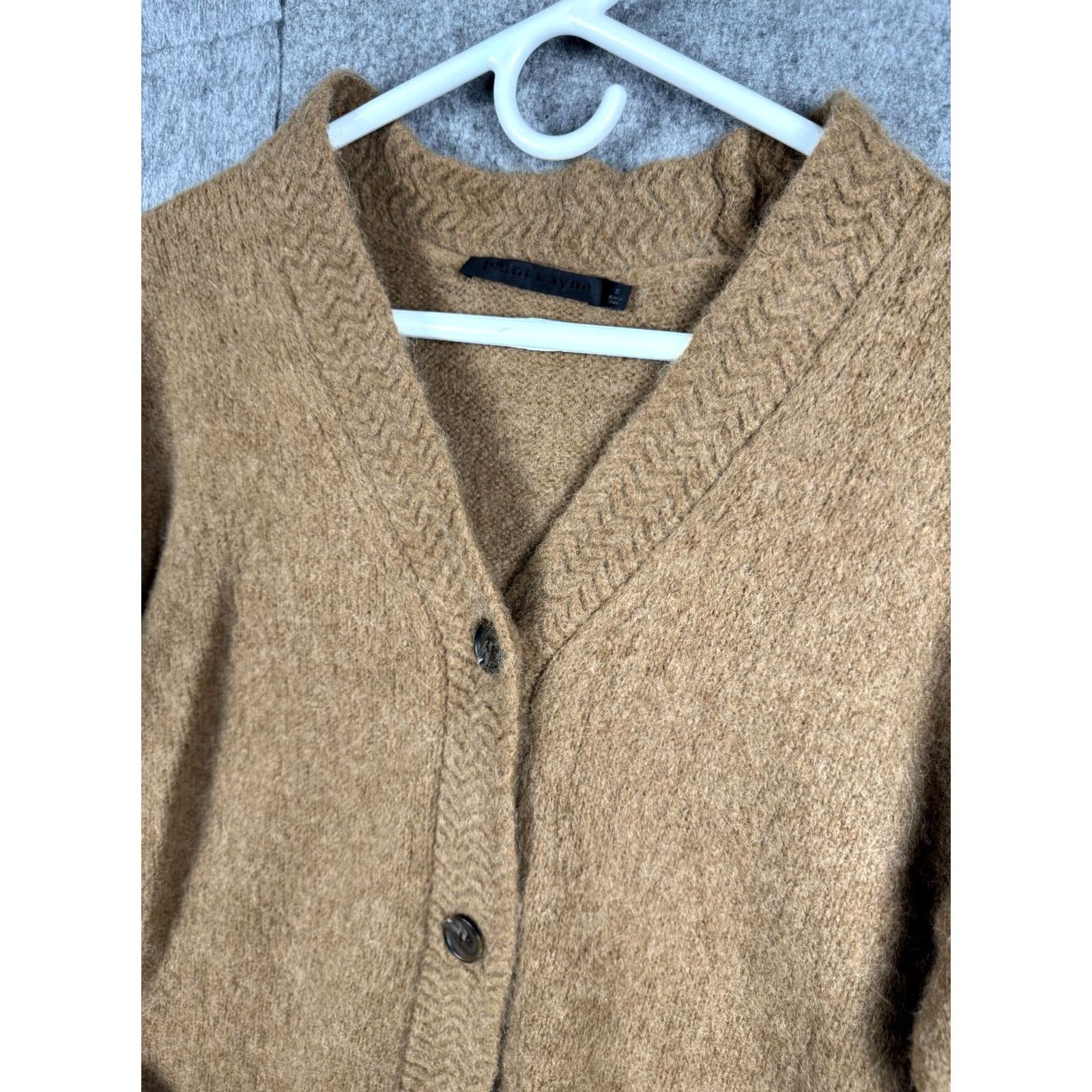 Vintage Jenni Kayne Cardigan Sweater Women's Small Brown Alpaca Wool Blend Vintage? No Size S / US 4 / IT 40 - 4 Thumbnail