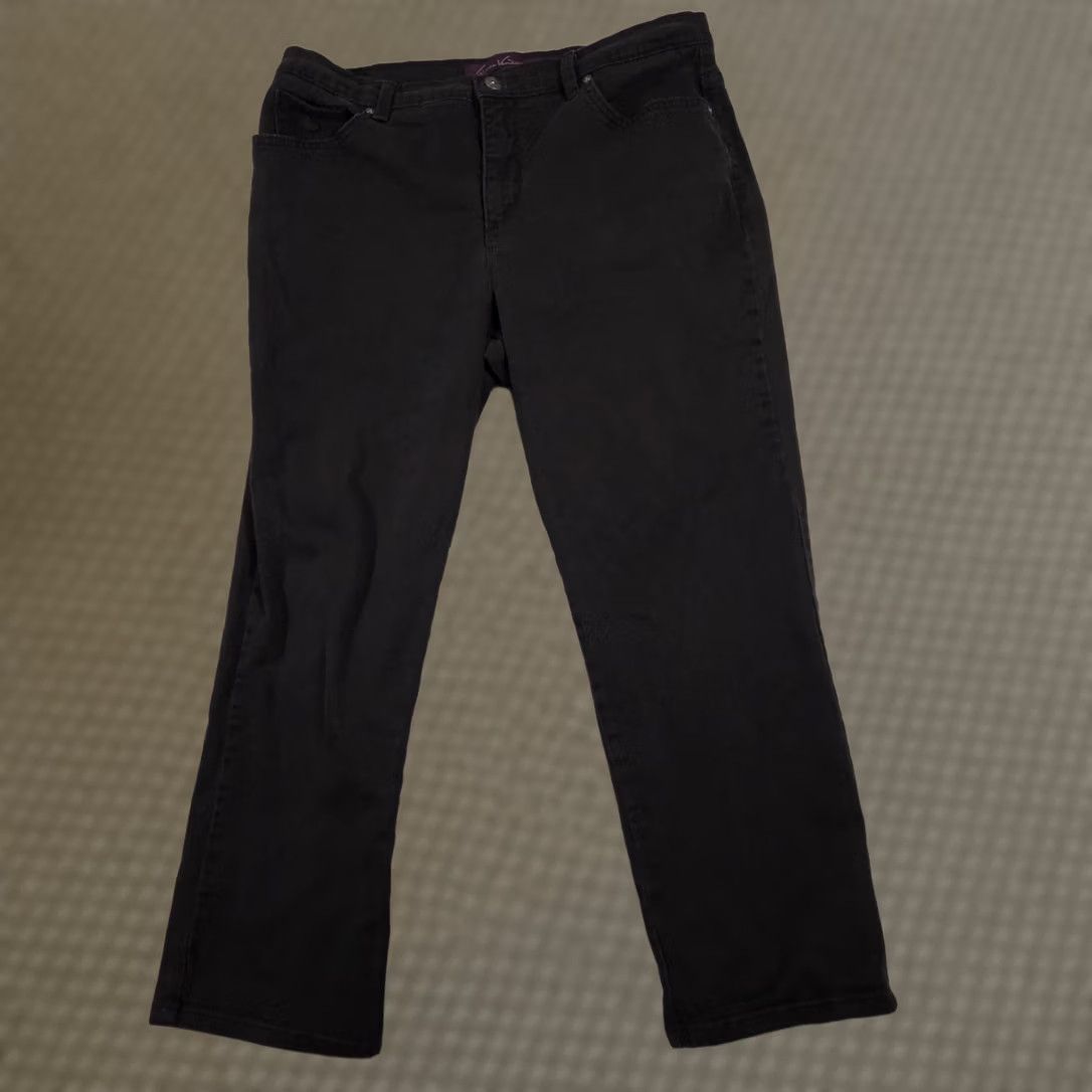 Gloria Vanderbilt Gloria Vanderbilt Amanda Jeans Women's 12P Petite Stretch Black Denim Mid-Rise Size 34" / US 12 / IT 48 - 1 Thumbnail
