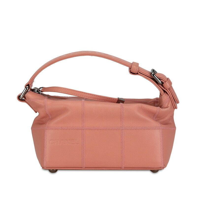 Chanel Chanel Chanel Lambskin Chocobar One Shoulder Bag Pink Leather Shoulder Bag in Very Good Condition Size ONE SIZE - 1 Thumbnail