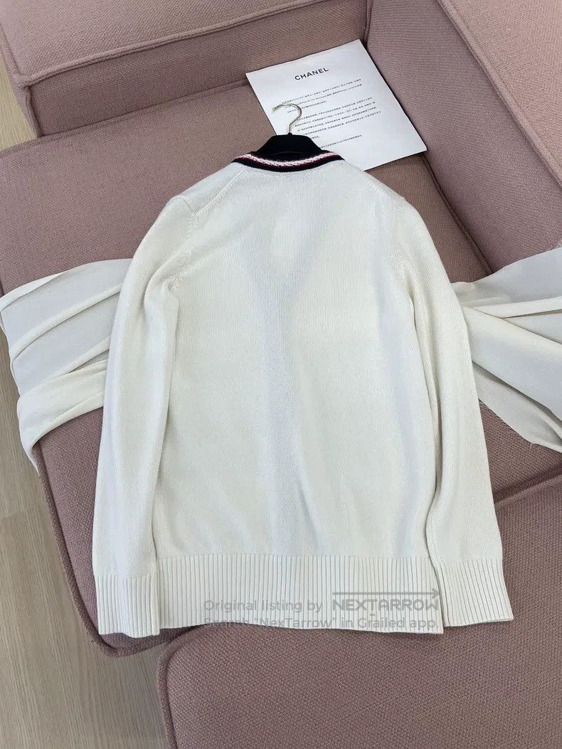 Chanel Chanel 26P white cashmere knitted cardigan jacket Size XXS / US 00 / IT 34 - 3 Thumbnail