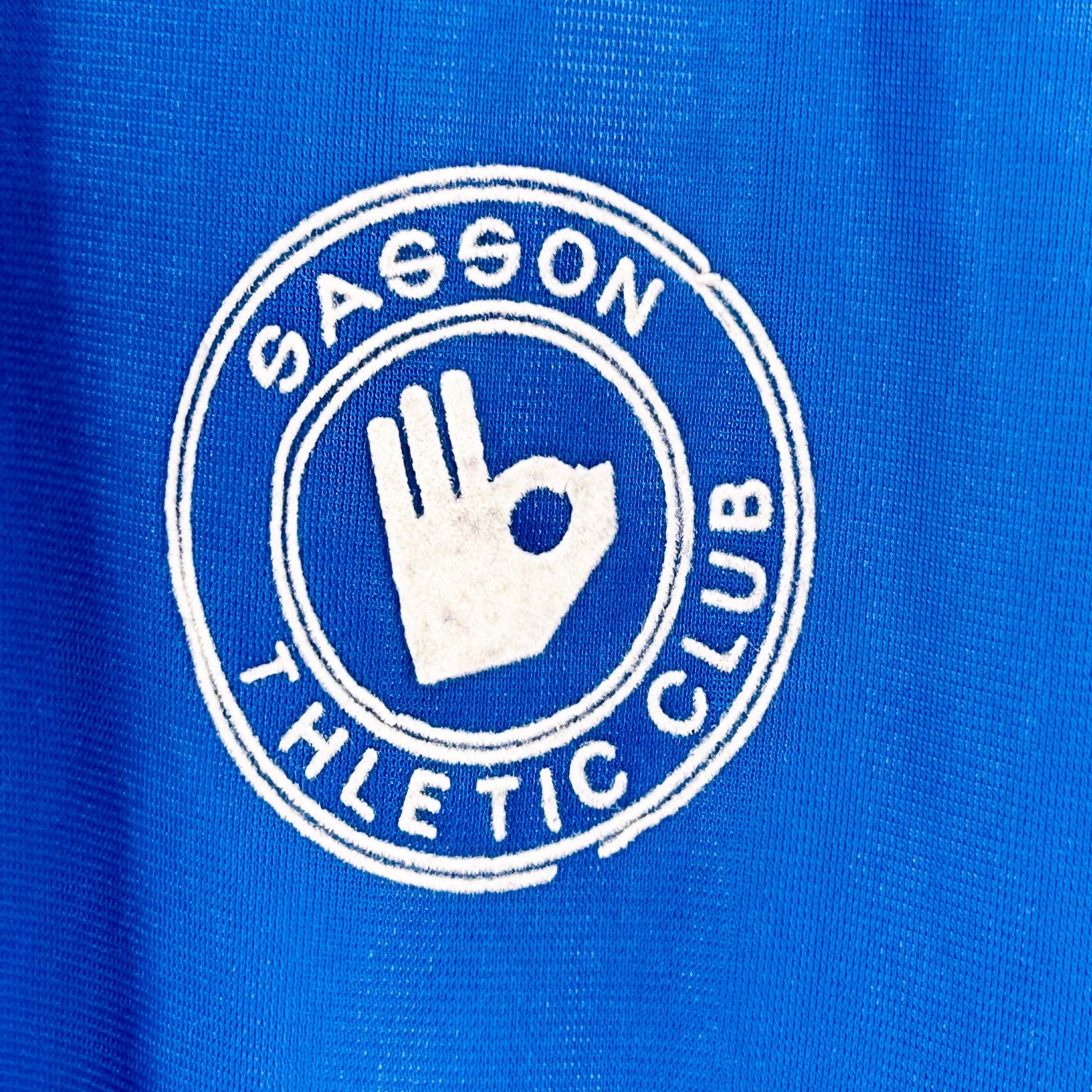 Vintage Vintage 80s Sasson Blue White Raglan Athletic Track Jacket Size M / US 6-8 / IT 42-44 - 2 Thumbnail