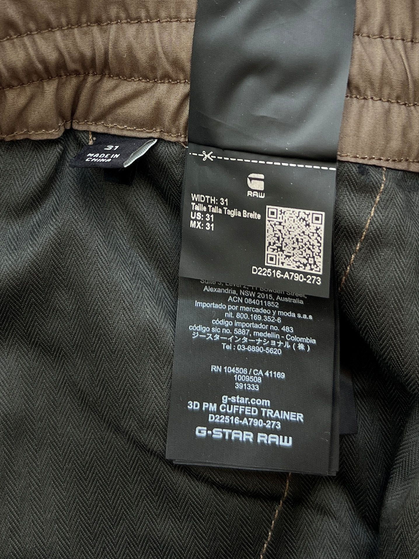 G-Star G-Star Raw 3D PM Cuffed Trainer Cargo Pants Size US 31 - 7 Thumbnail