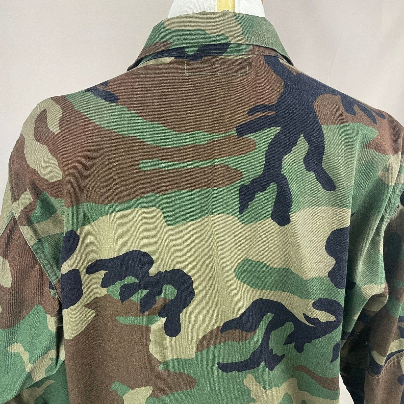 Vintage 90s Army Coat Mens (L) Camo Woodland BDU Tactical USA Size US L / EU 52-54 / 3 - 6 Thumbnail