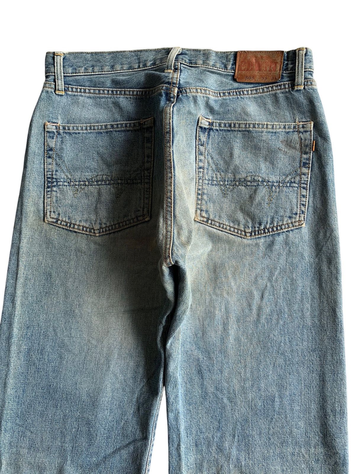 Kapital VINTAGE EDWIN 505 BAGGY SELVEDGE FADED DISTRESSED DENIM Size US 33 - 7 Thumbnail