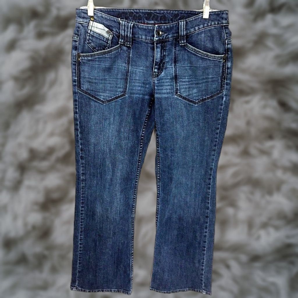 Esprit Esprit Jeans Women 29x32 Dark Wash Denim 5-Pocket Button Zip Low Rise Stretch Vintage Retro 32x31 Y2K Preppy Mens Womens Girls Size 29" - 1 Thumbnail
