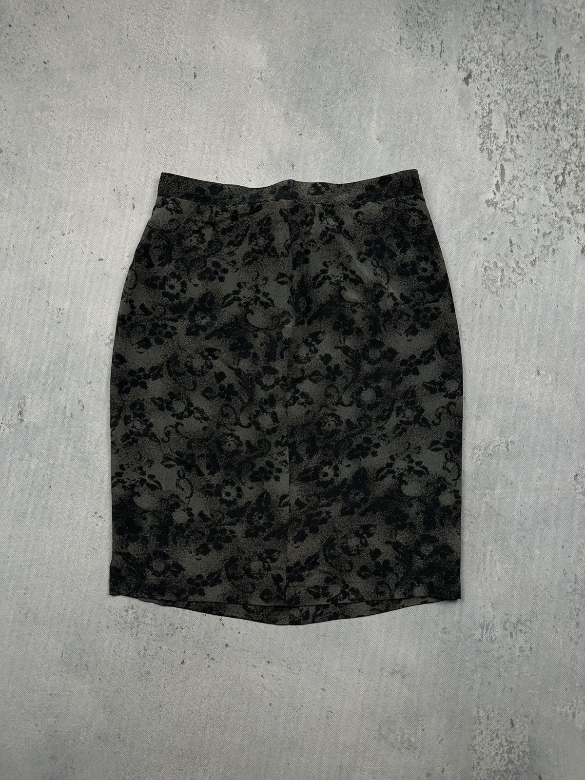 Vintage Mariella Burani Silk Pencil Skirt Abstract Floral Jacquard Size 32" / US 10 / IT 46 - 13 Thumbnail