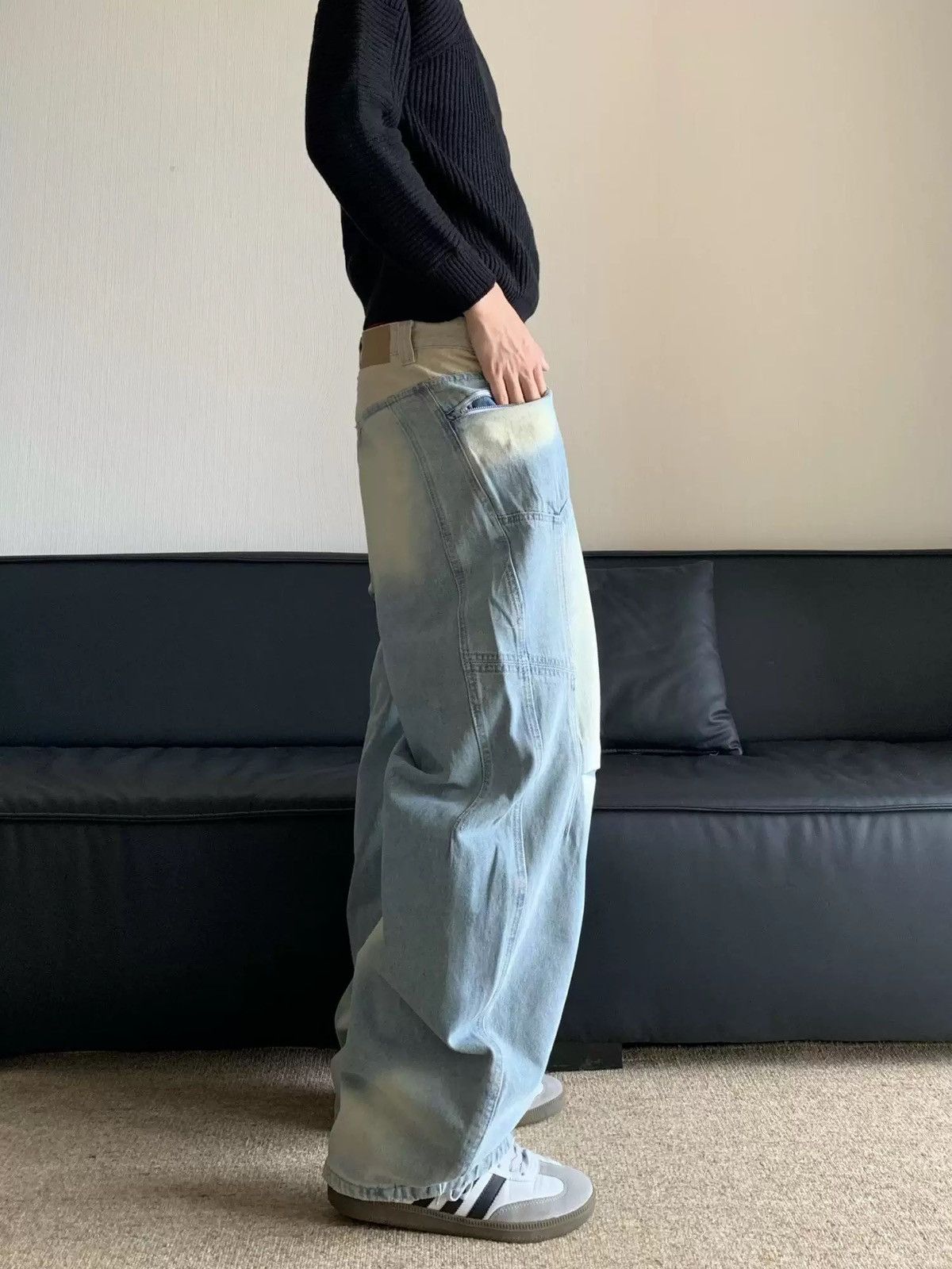 Designer × Vintage Retro punk pants Size US 34 / EU 50 - 2 Thumbnail