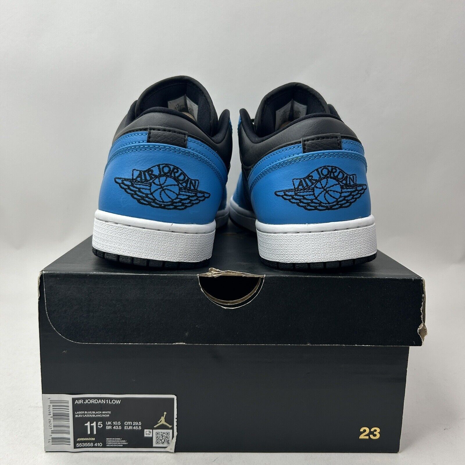 Nike Nike Air Jordan 1 Low Retro “Laser Blue Black” 2023 Size US 11.5 / EU 44-45 - 3 Thumbnail